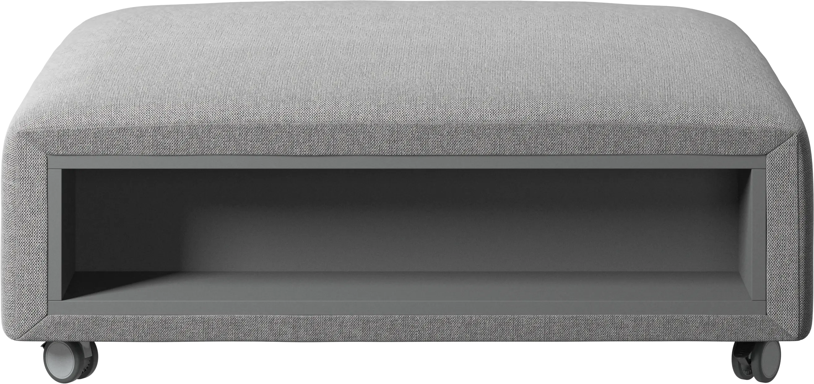 Hampton footstool on wheels with storage left and right sides