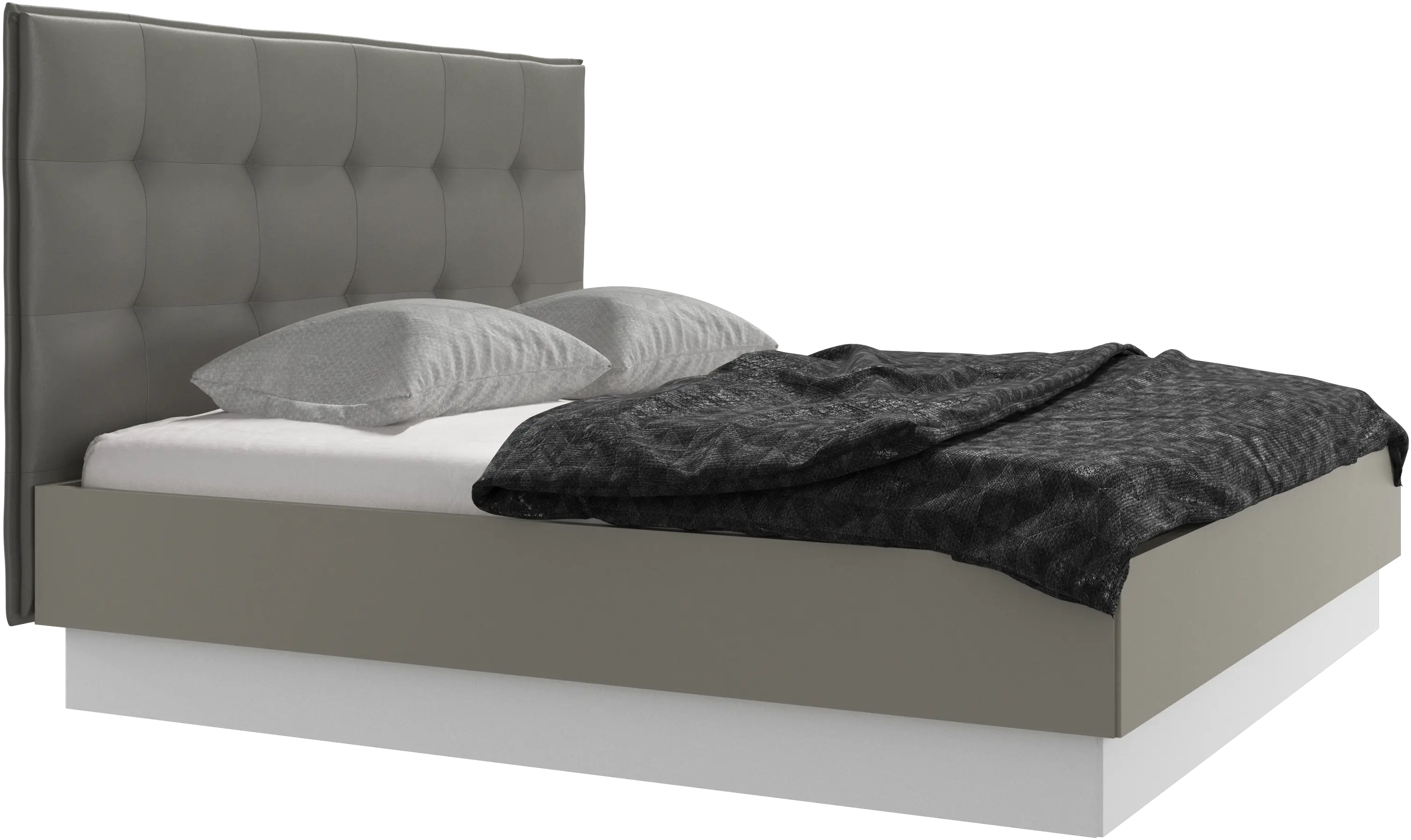 Lugano storage bed with lift-up frame and slats, excl. mattress