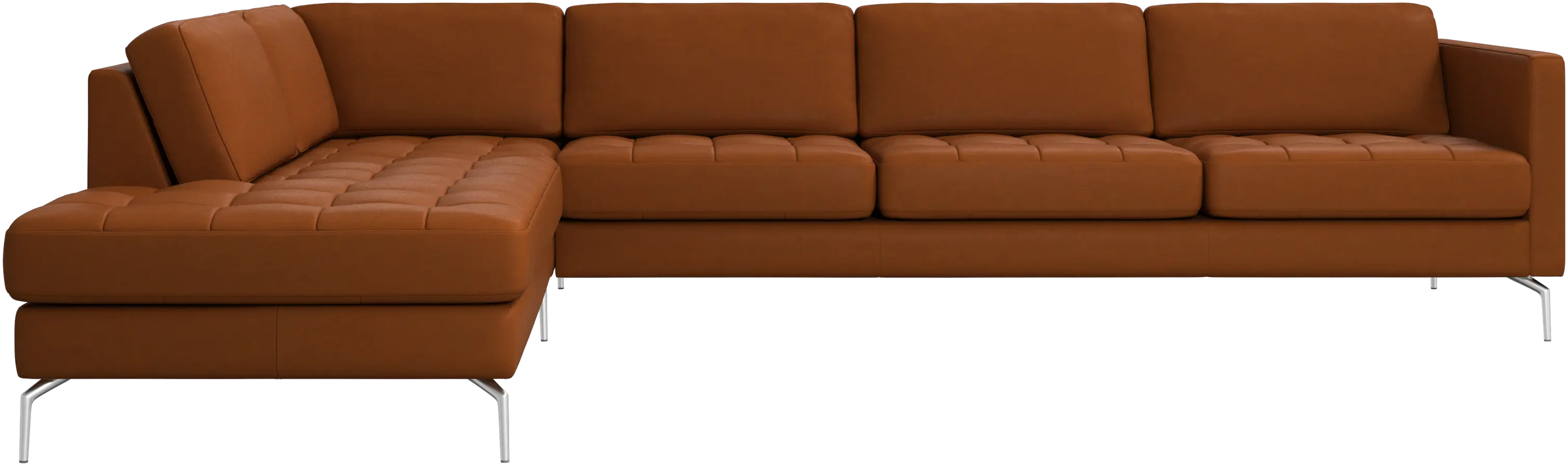 Osaka corner sofa with lounging unit, tufted seat