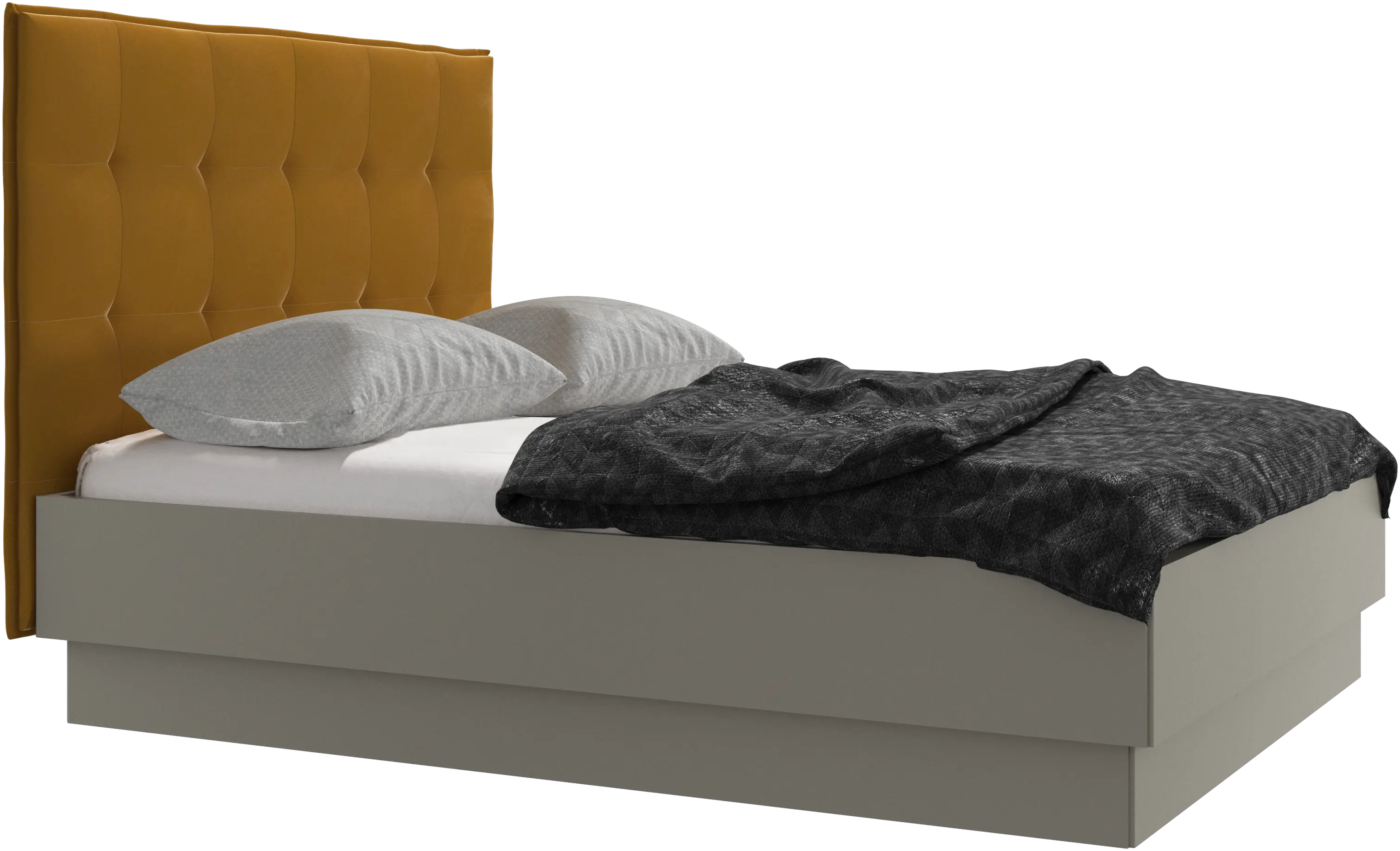 Lugano storage bed with lift-up frame and slats, excl. mattress