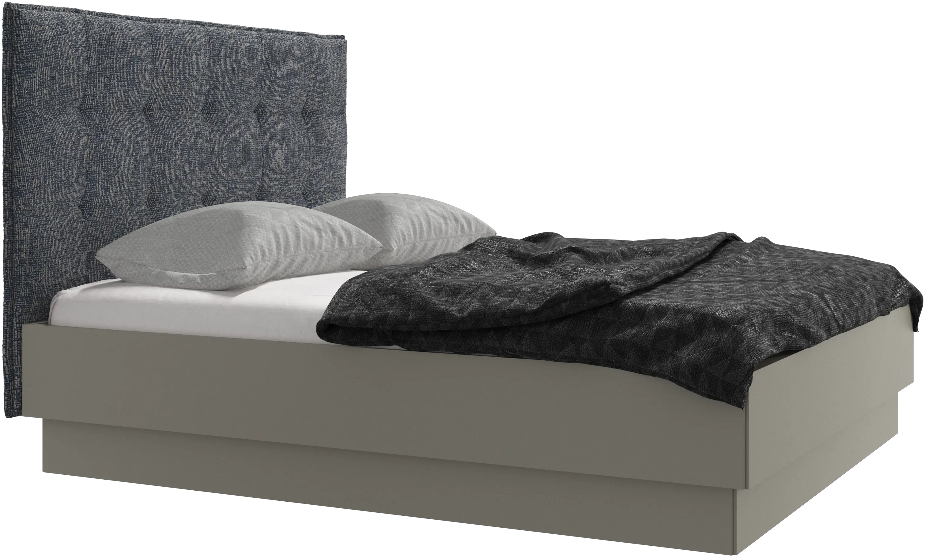 Lugano storage bed with lift-up frame and slats, excl. mattress