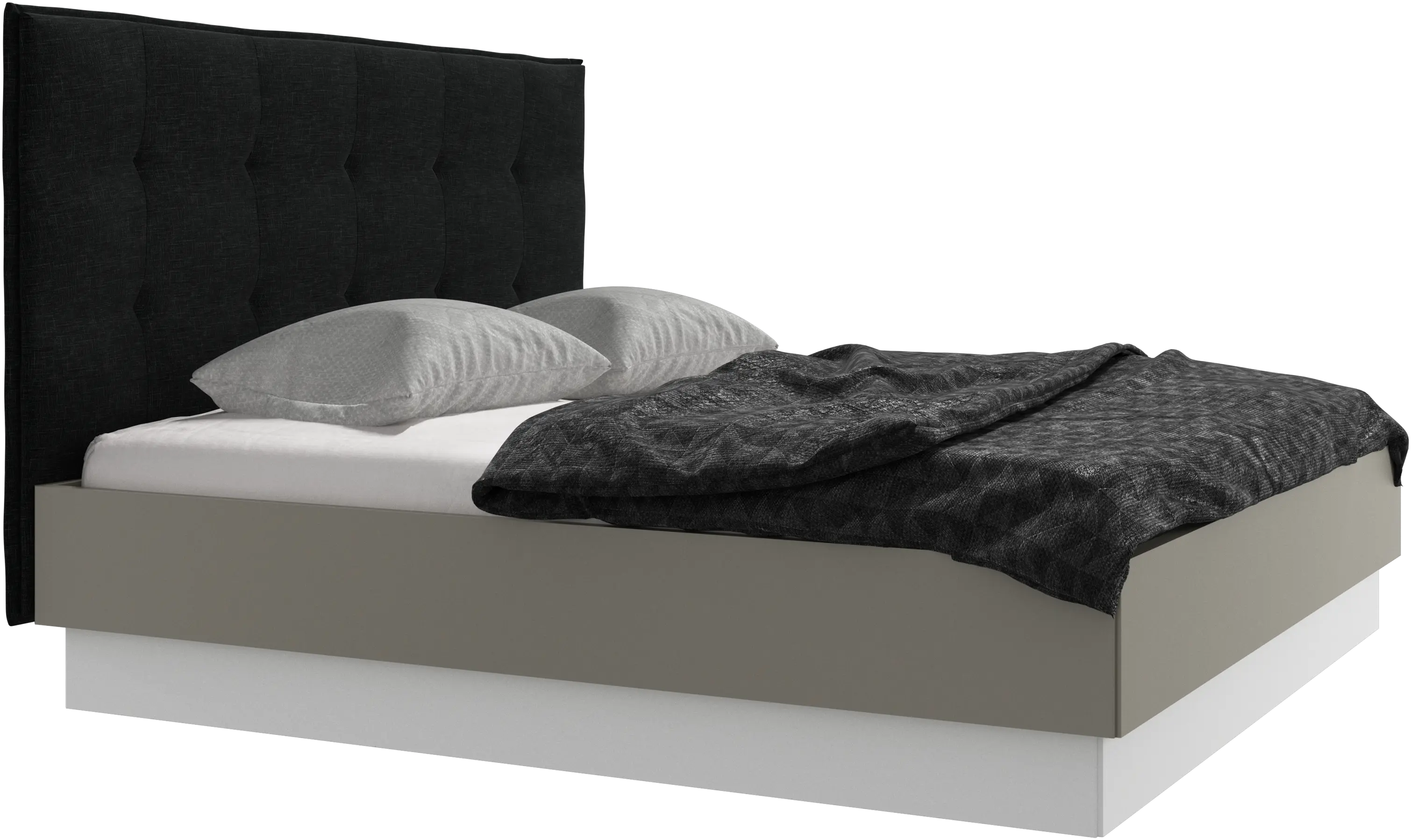 Lugano storage bed with lift-up frame and slats, excl. mattress