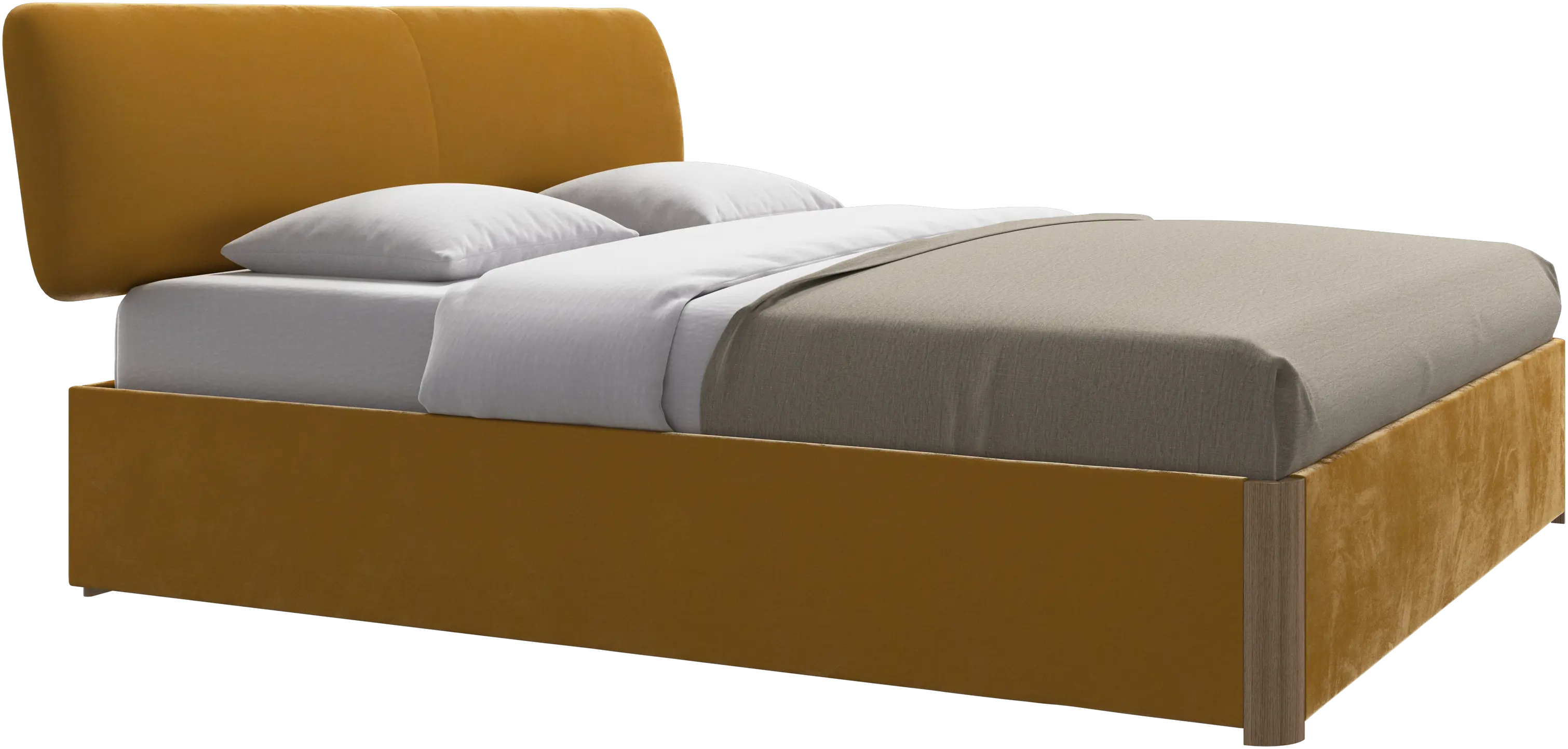 Element cama, cabecero montado en la cama, con láminas, excl. colchón