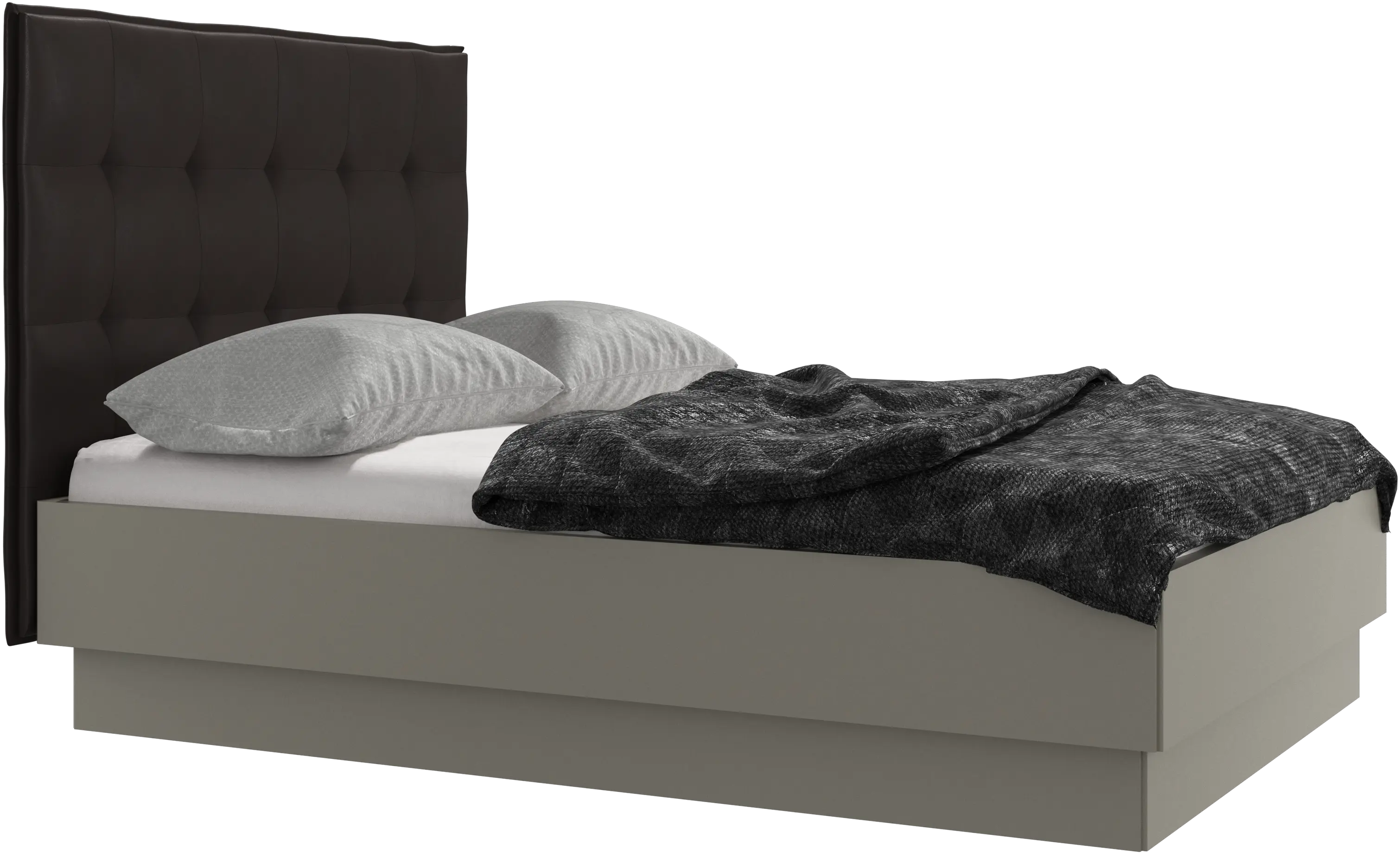 Lugano storage bed with lift-up frame and slats, excl. mattress
