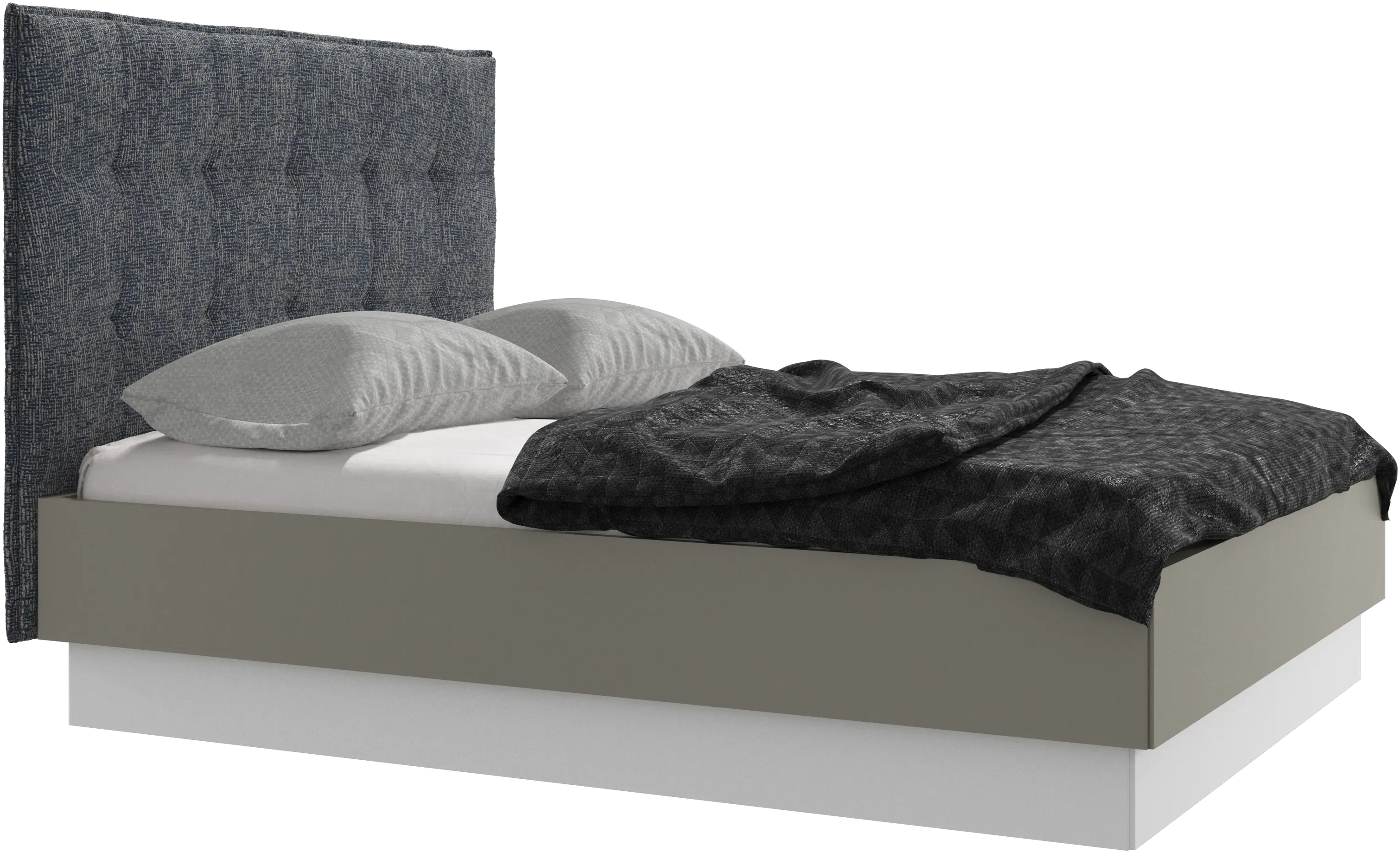 Lugano storage bed with lift-up frame and slats, excl. mattress