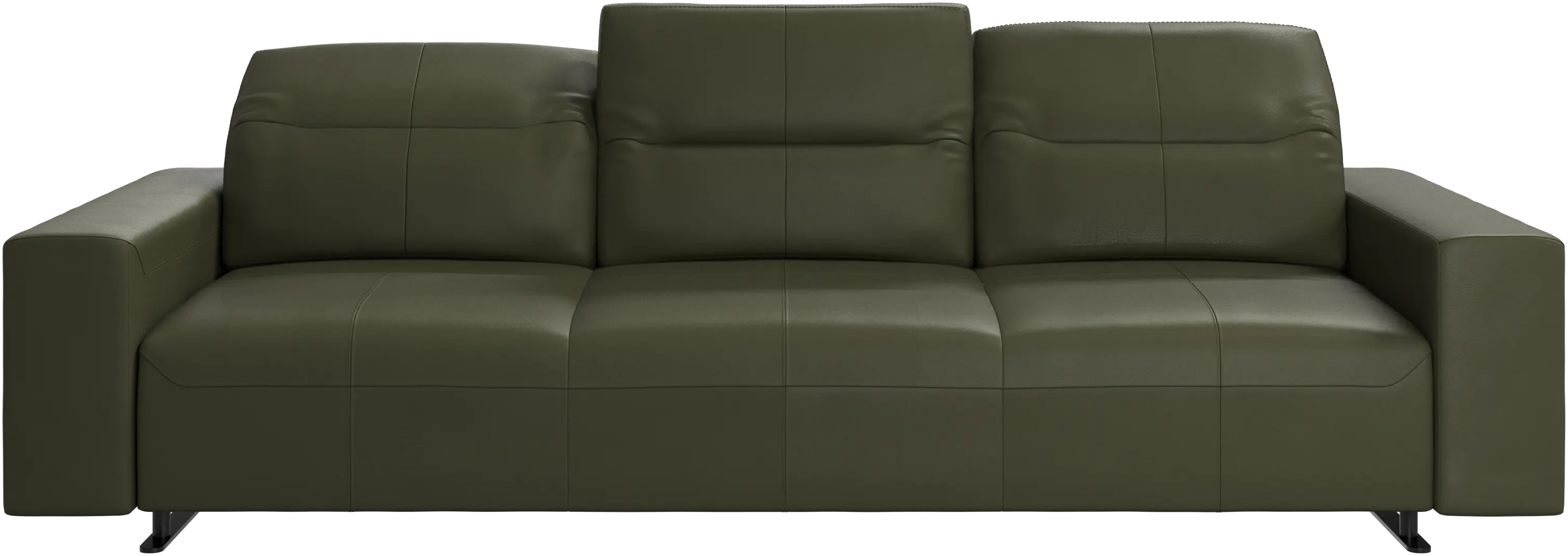Hampton sofa with adjustable back and storage on the right side