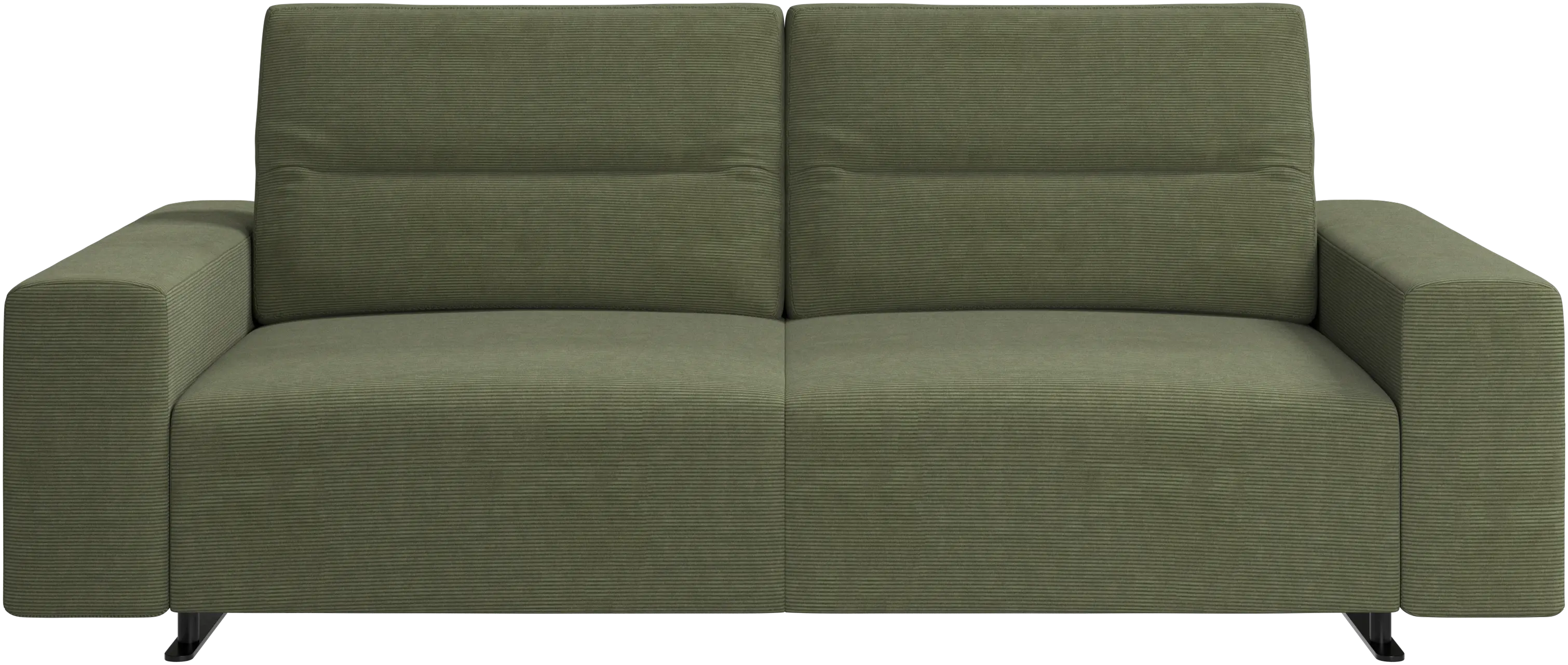 Hampton sofa with adjustable back and storage on the left side