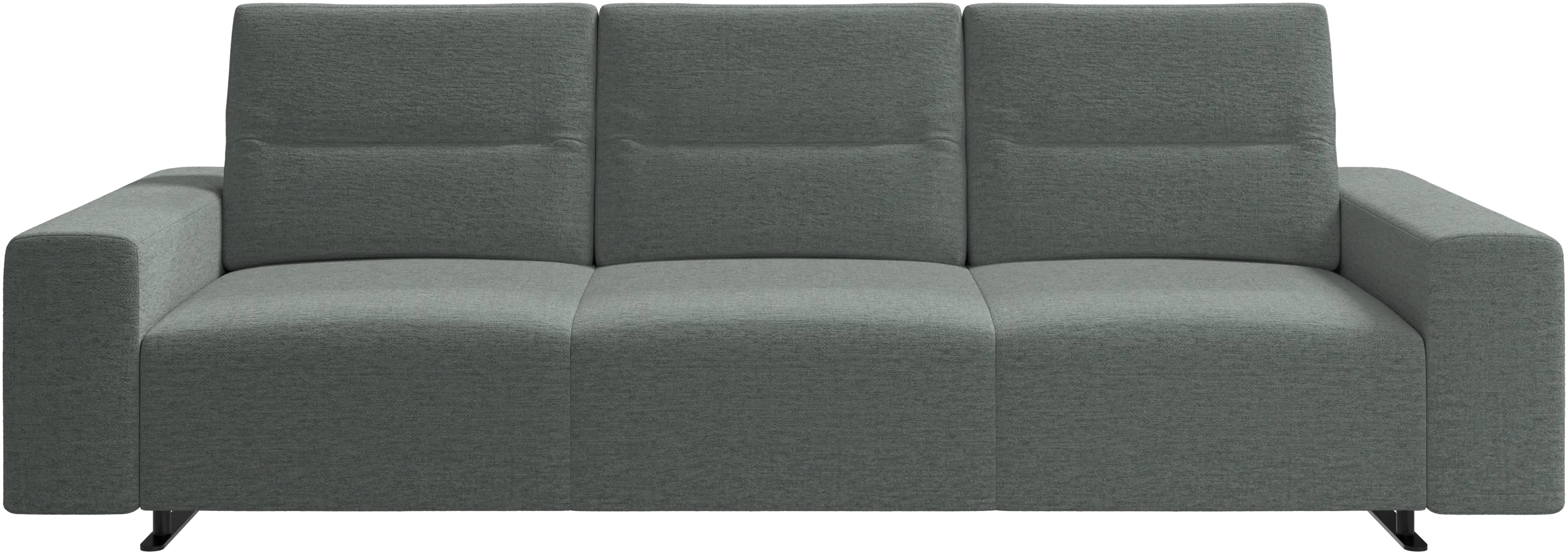 Hampton sofa with adjustable back and storage on the right side