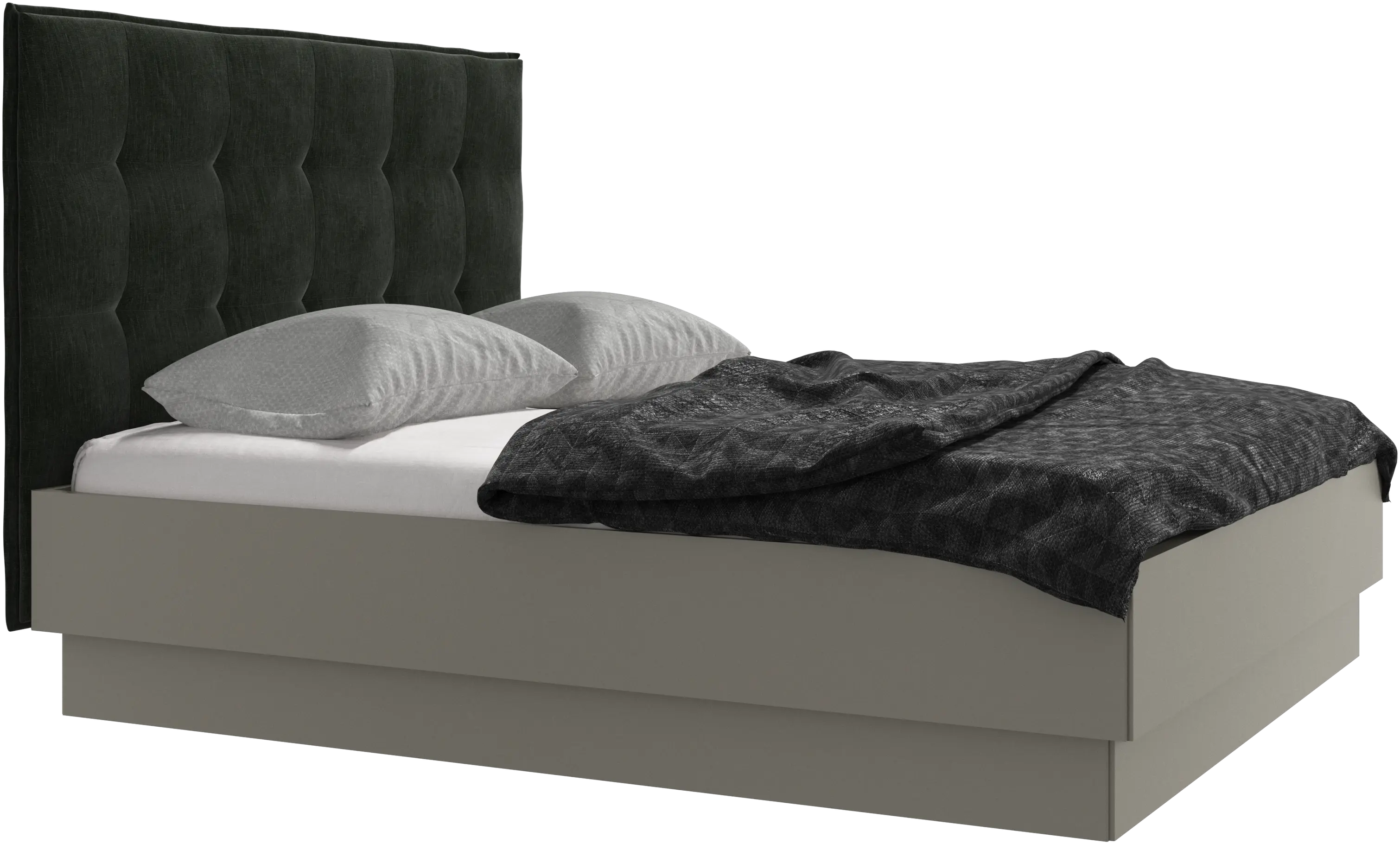 Lugano storage bed with lift-up frame and slats, excl. mattress