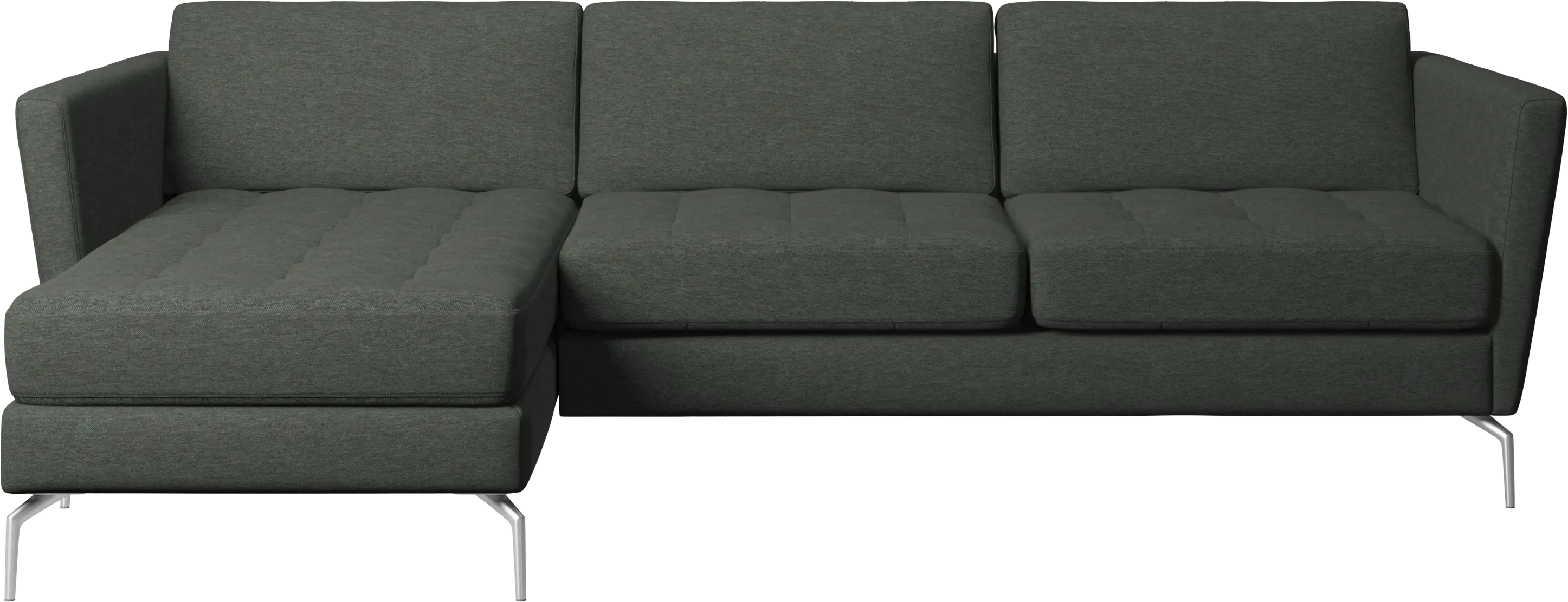Osaka sofa with resting unit, tufted seat