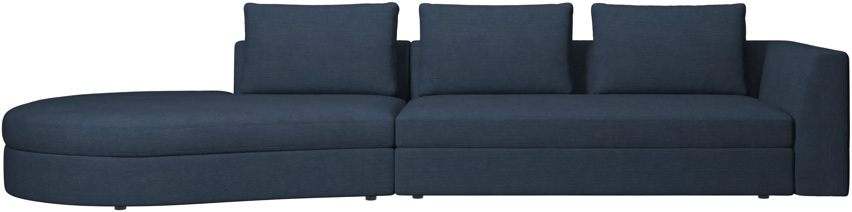 Bergamo Sofa mit rundem Loungemodul, Links