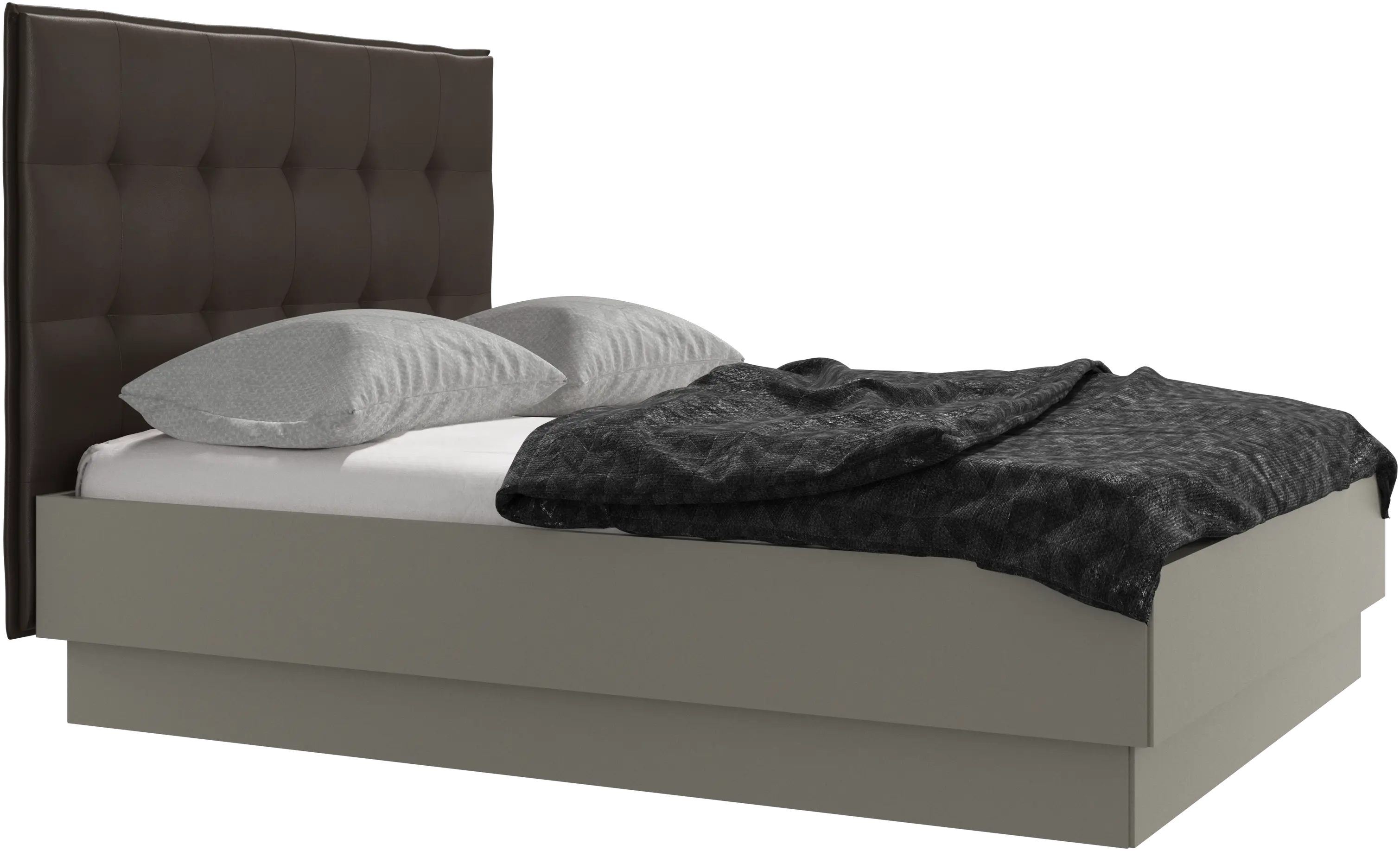 Lugano storage bed with lift-up frame and slats, excl. mattress