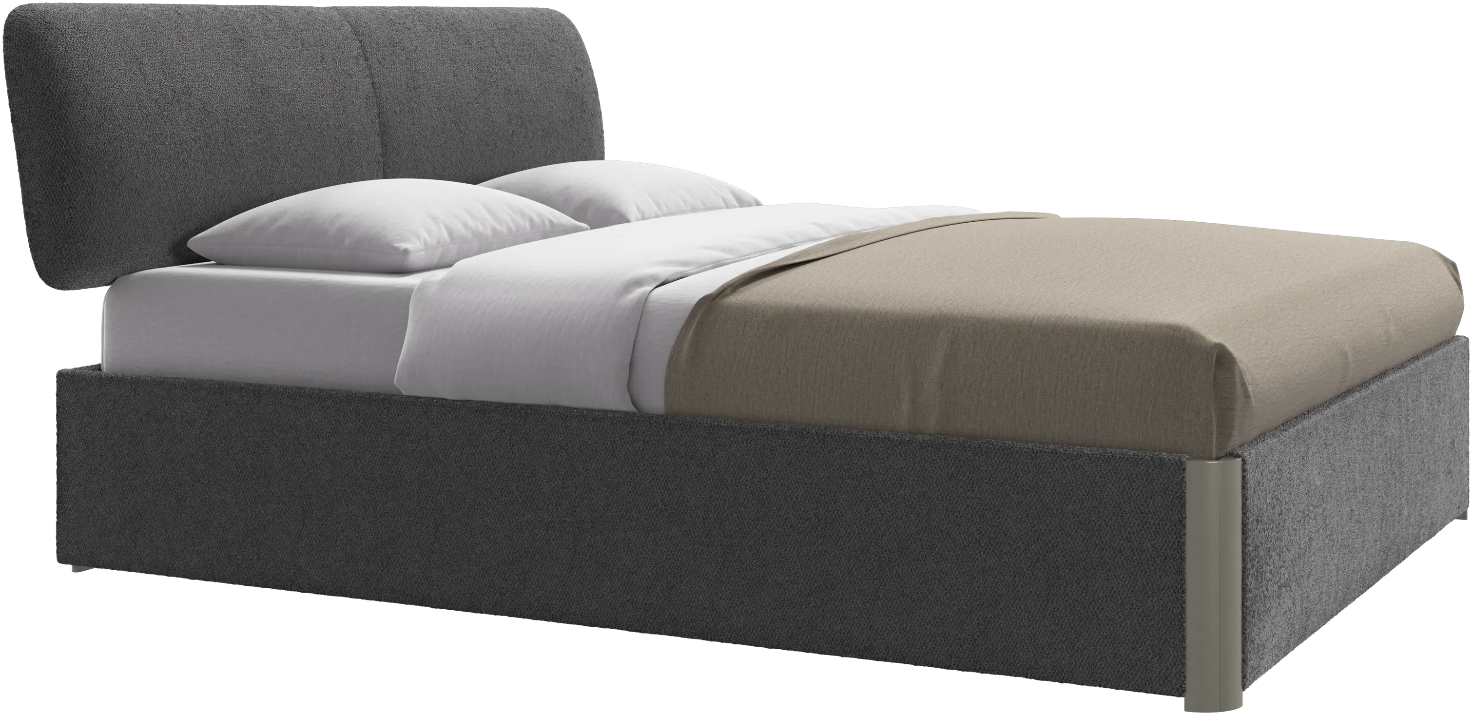 Element cama, cabecero montado en la cama, con láminas, excl. colchón