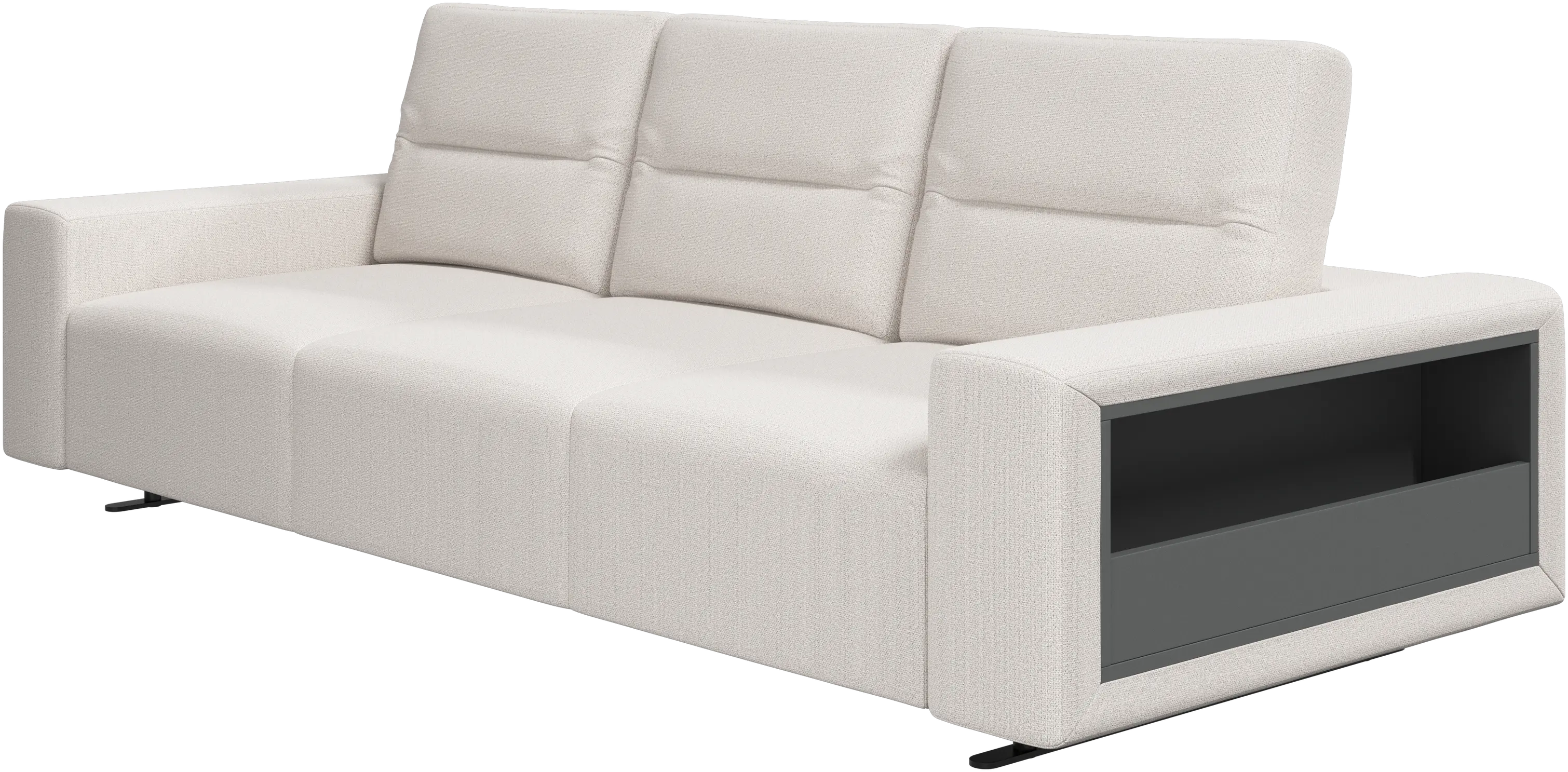 Hampton ソファ アジャスタブルバック＆ライトサイド収納付き