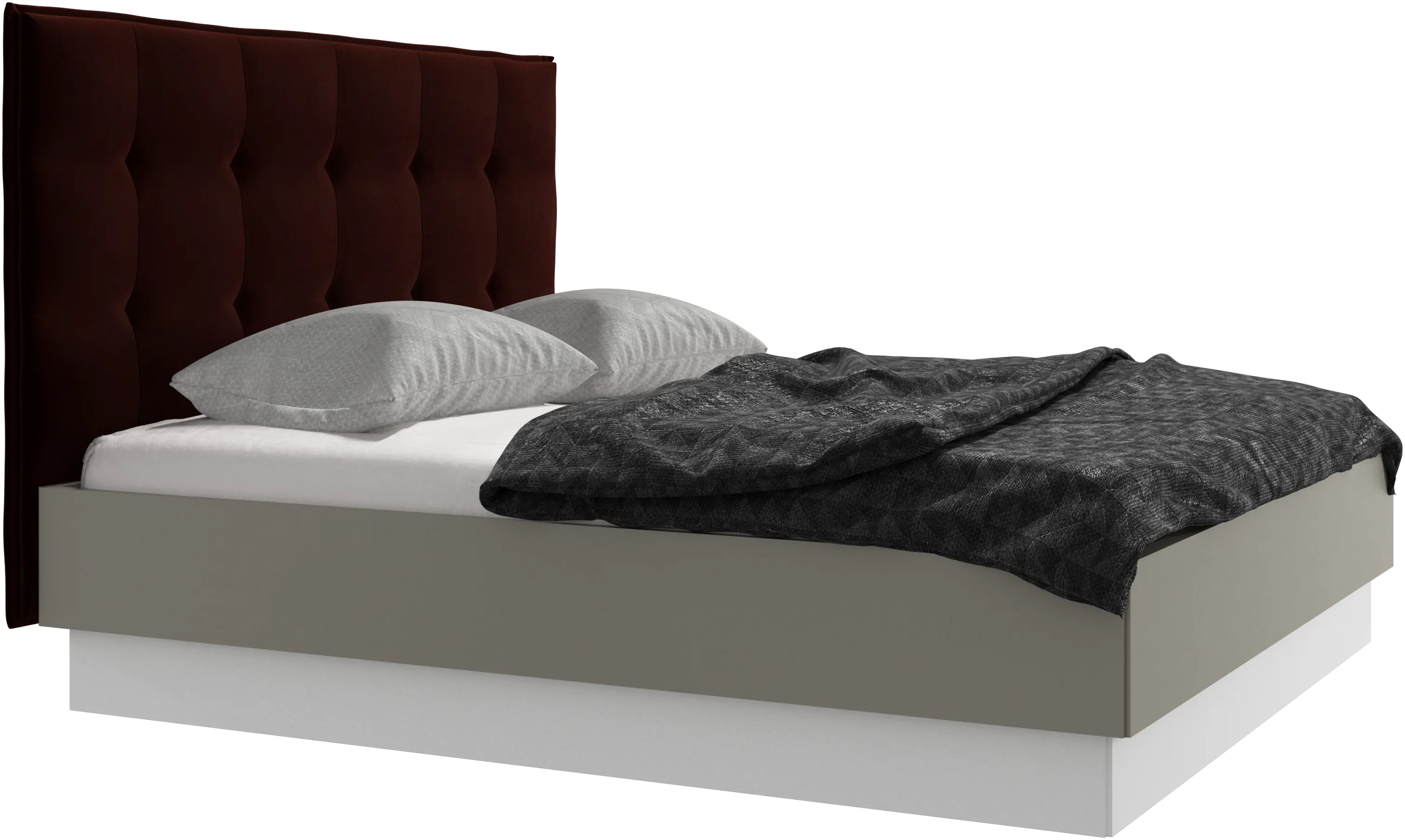 Lugano storage bed with lift-up frame and slats, excl. mattress