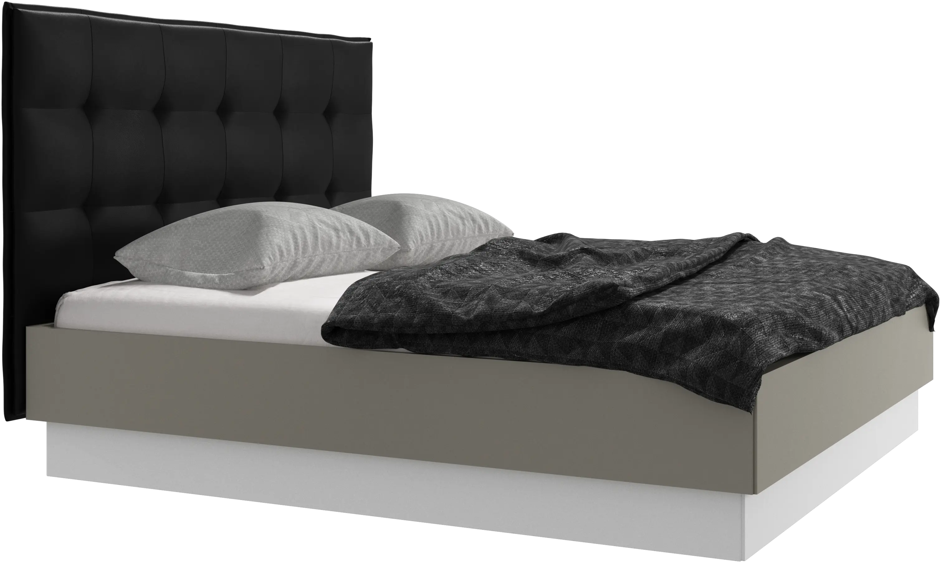 Lugano storage bed with lift-up frame and slats, excl. mattress