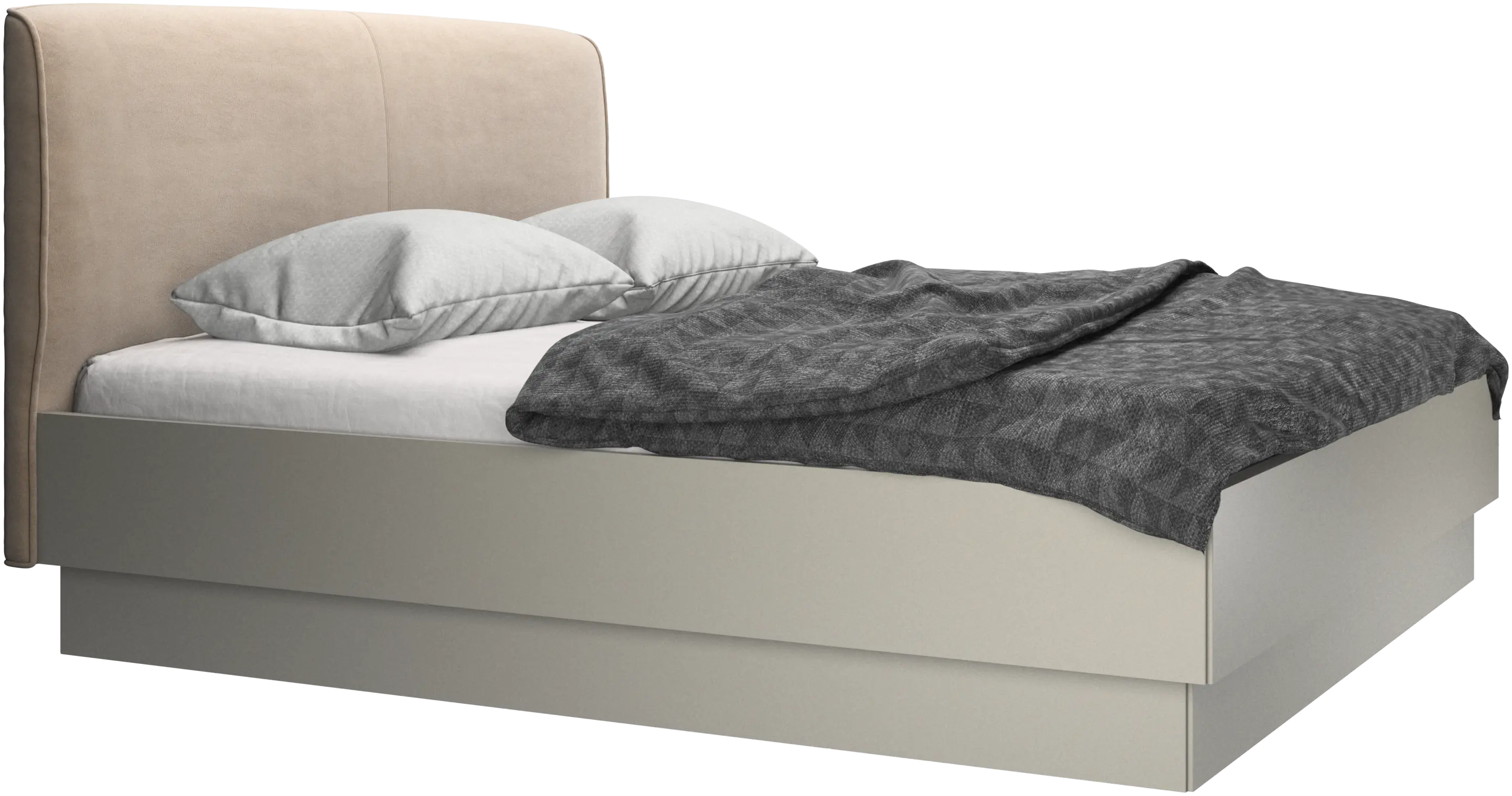Houston, upholstered bed with storage