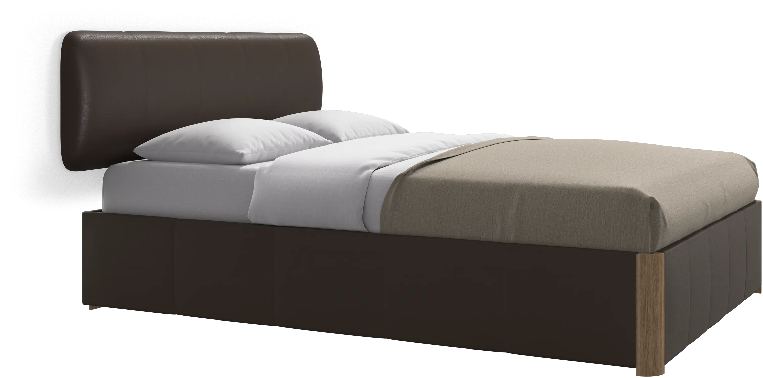 Element bed, wall-mounted headboard, with slats, excl. mattress