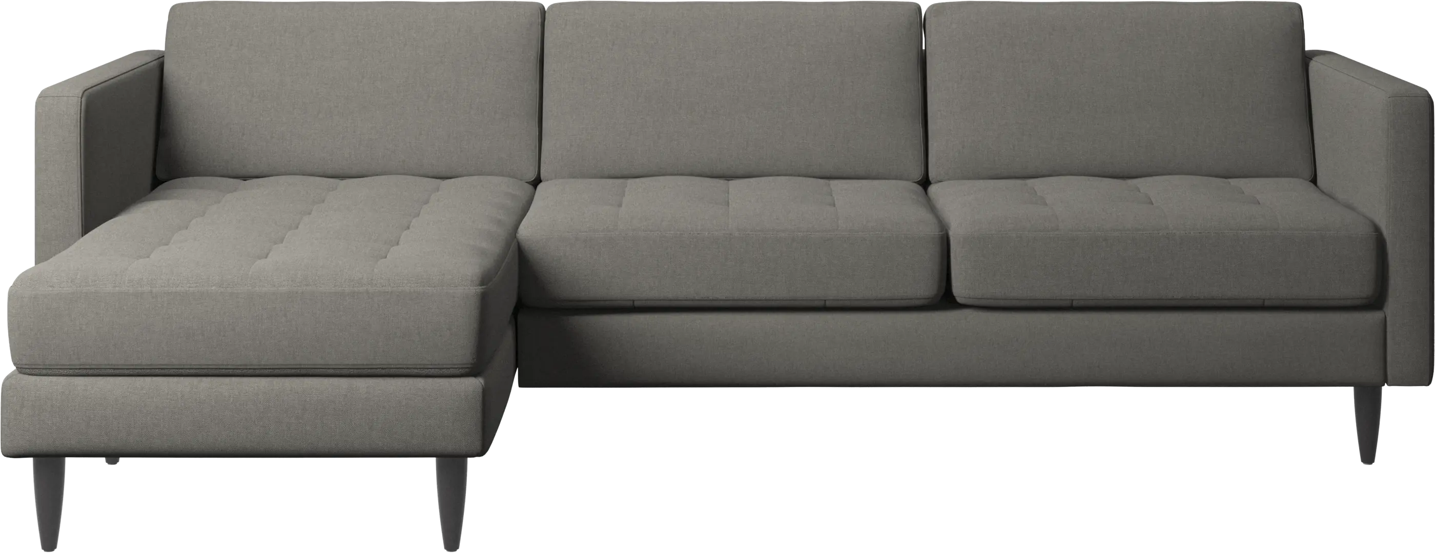 Sofá Osaka com módulo chaise-longue, assento tufado
