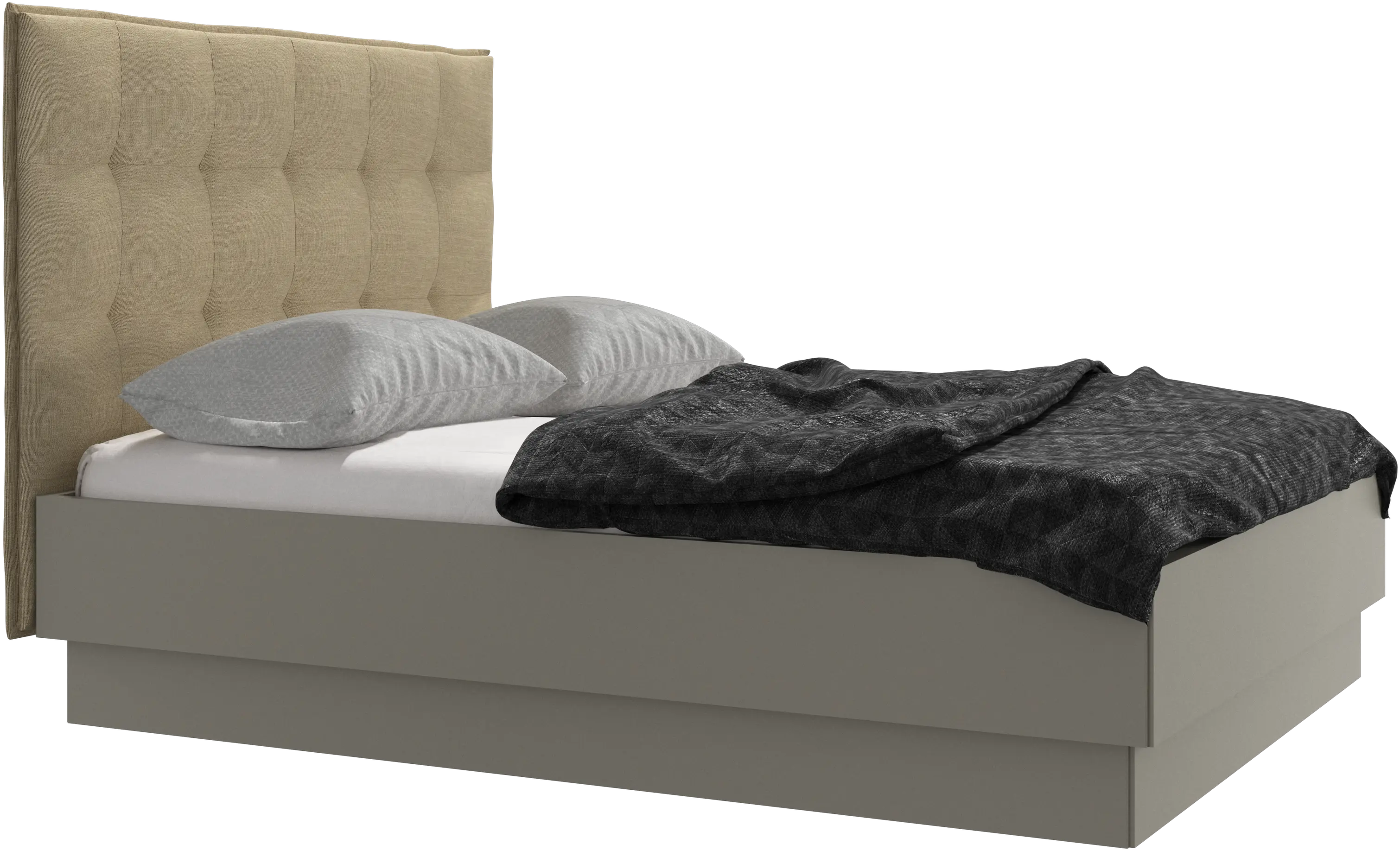 Lugano storage bed with lift-up frame and slats, excl. mattress
