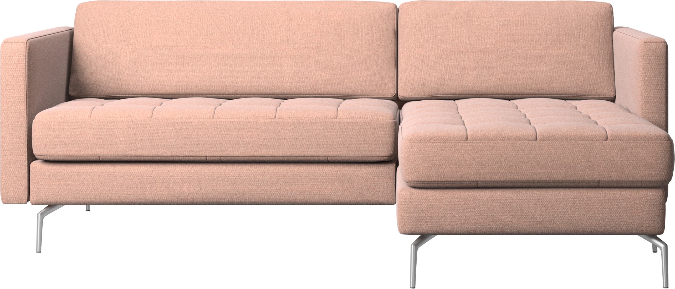 Sofa Osaka z szezlongiem, pikowane siedzisko