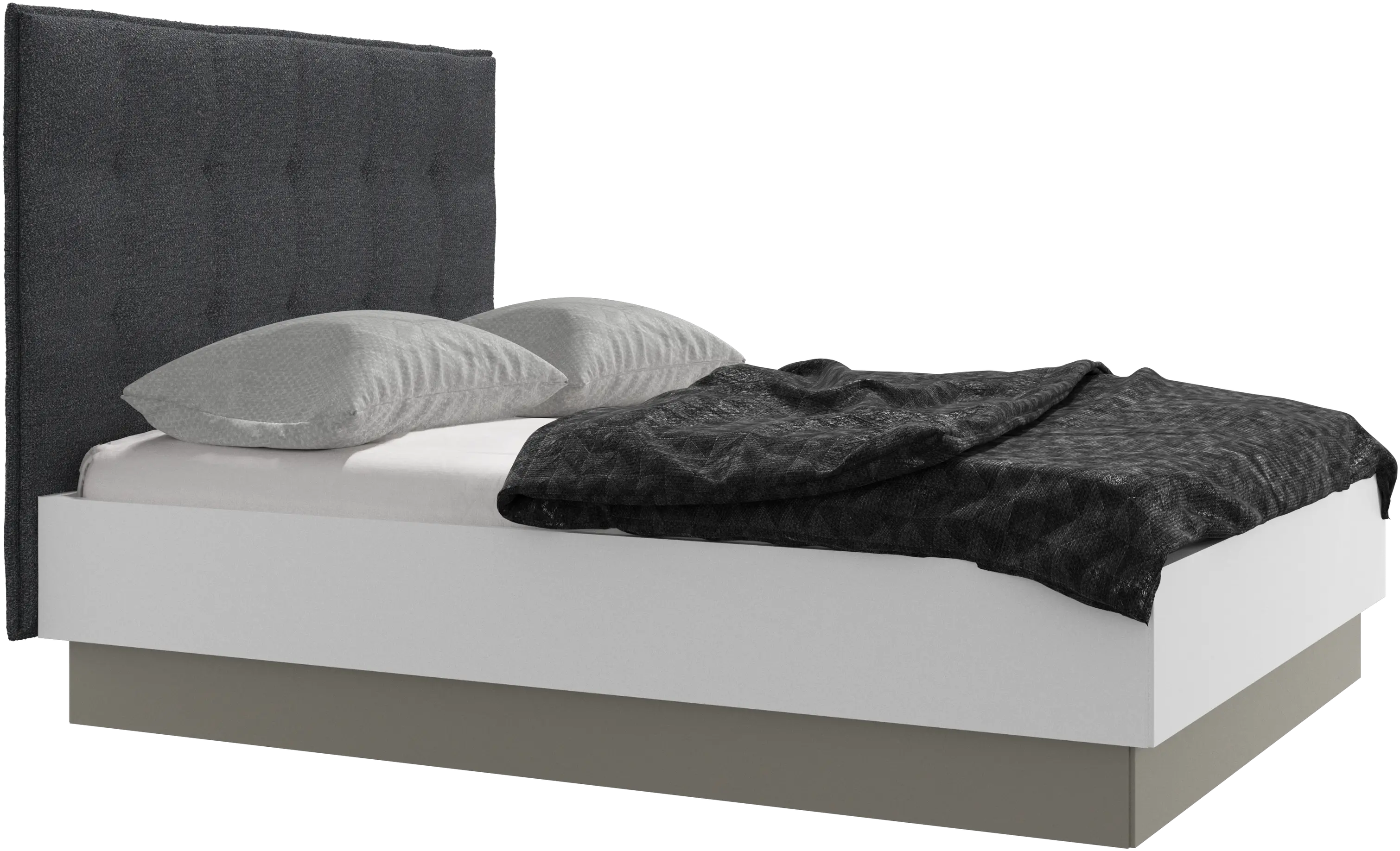 Lugano storage bed with lift-up frame and slats, excl. mattress