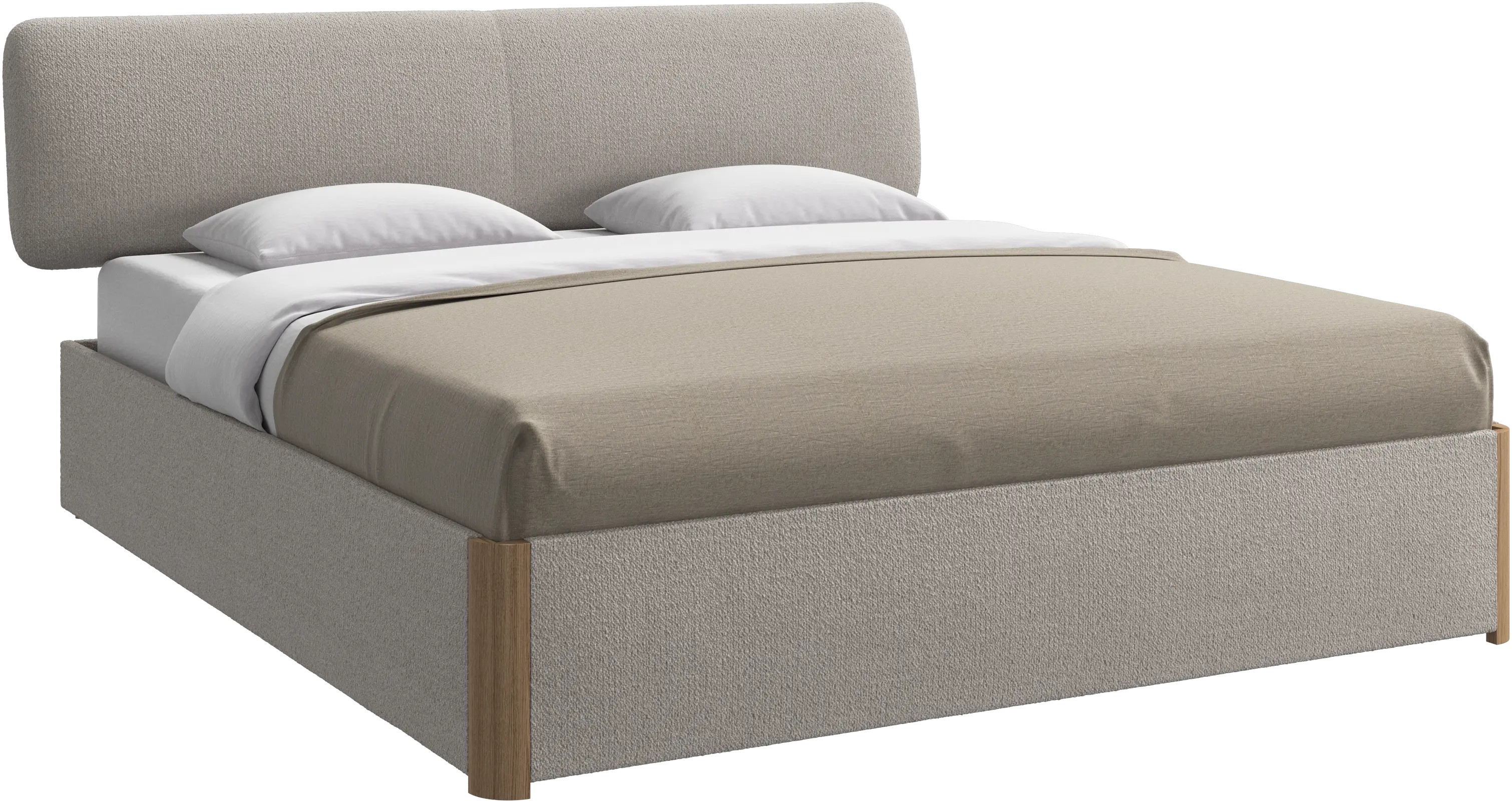 Element cama, cabecero montado en la cama, con láminas, excl. colchón