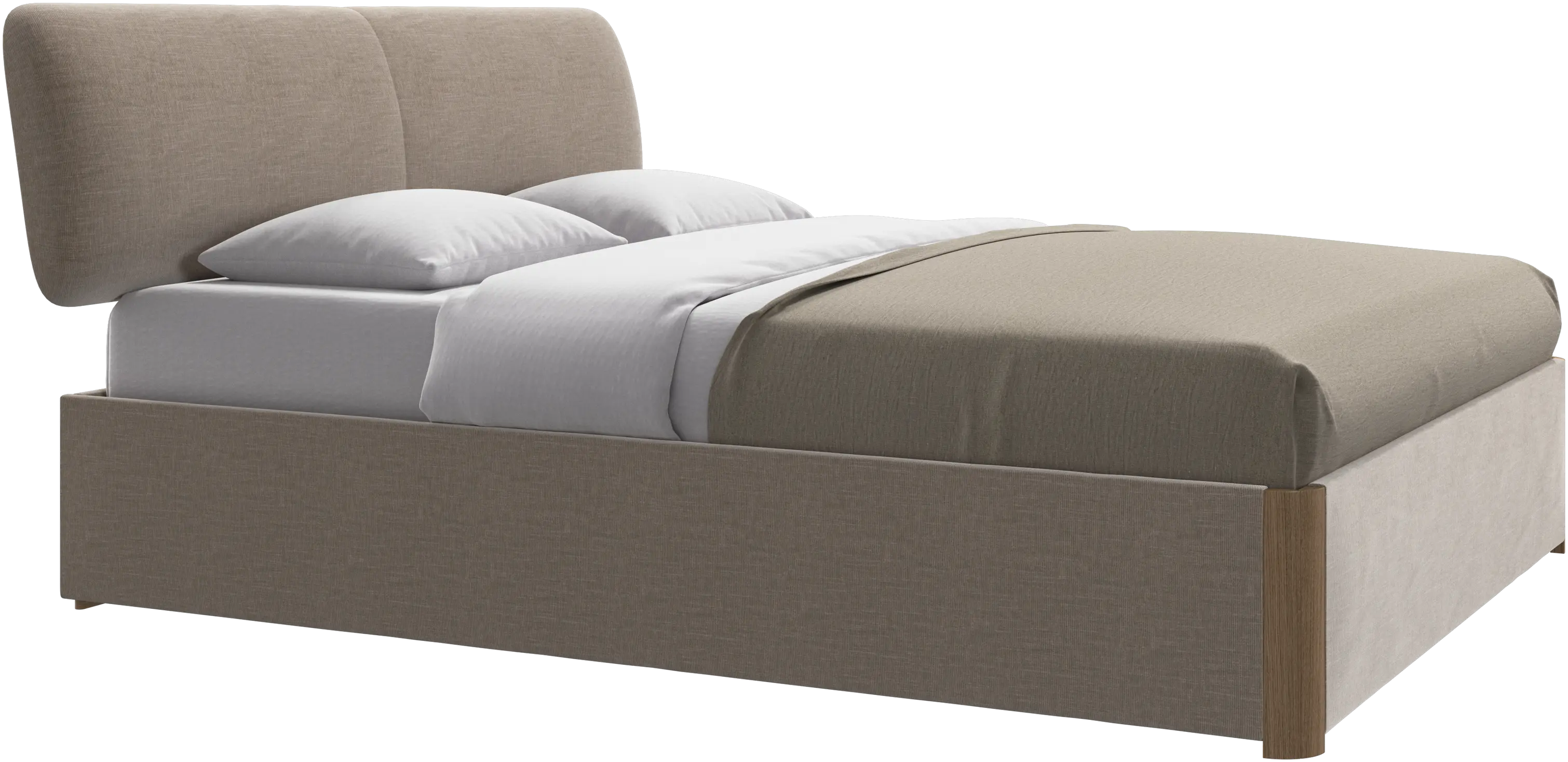 Element säng, sängmonterad huvudgavel, med ribbor, exkl. madrass