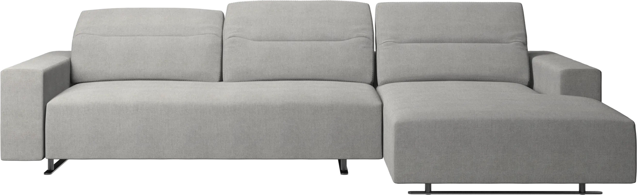 Hampton sofa with adjustable back, resting unit and storage both sides