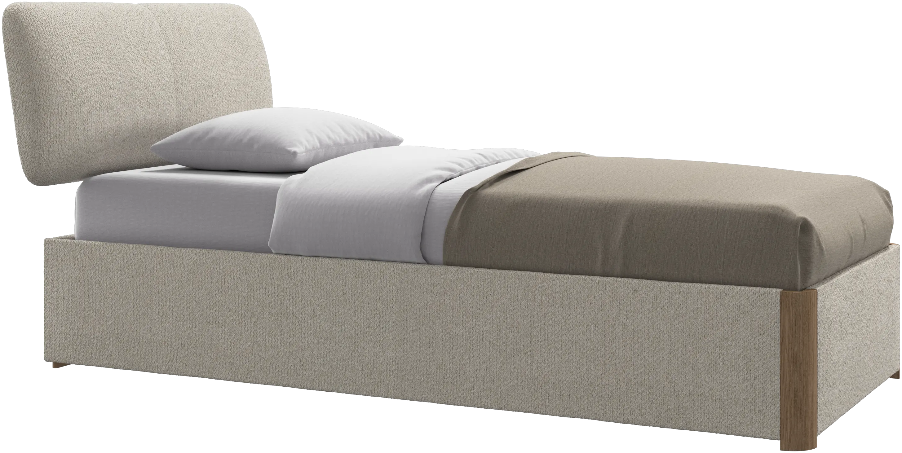 Element cama, cabecero montado en la cama, con láminas y solución de almacenamiento, excl. colchón