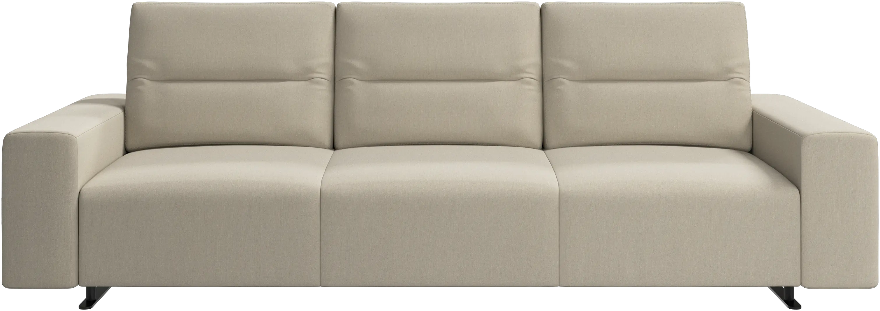 Hampton sofa with adjustable back and storage on the right side