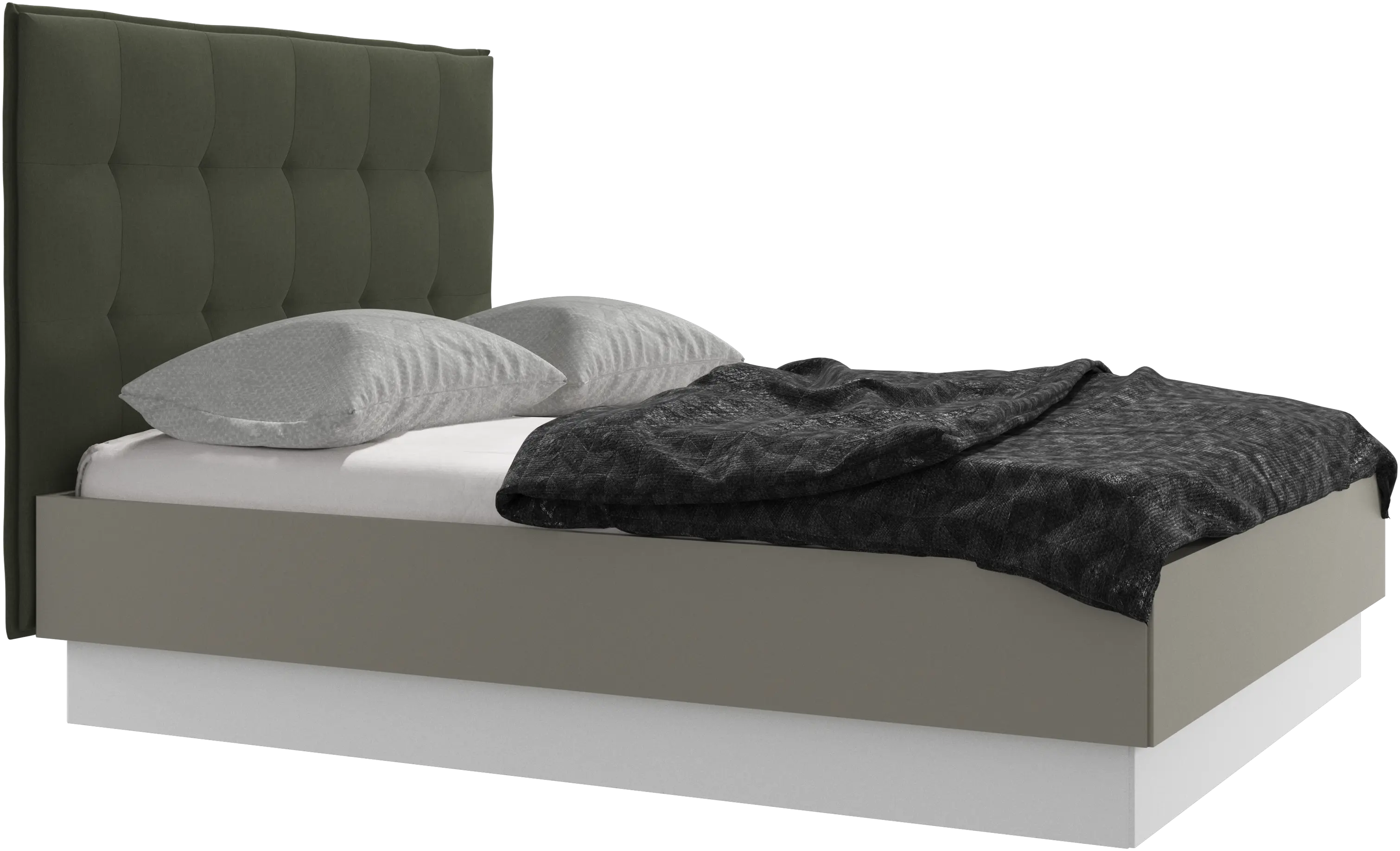 Lugano storage bed with lift-up frame and slats, excl. mattress