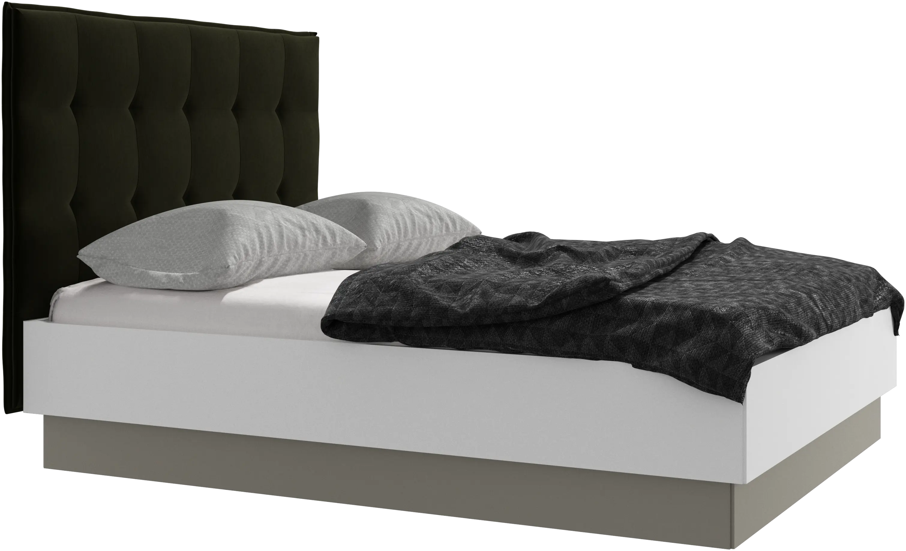 Lugano storage bed with lift-up frame and slats, excl. mattress