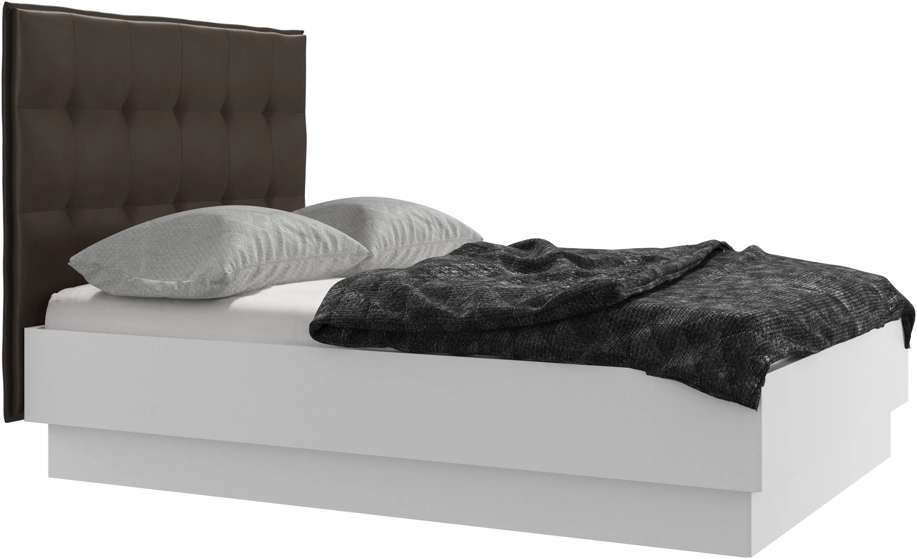 Lugano storage bed with lift-up frame and slats, excl. mattress