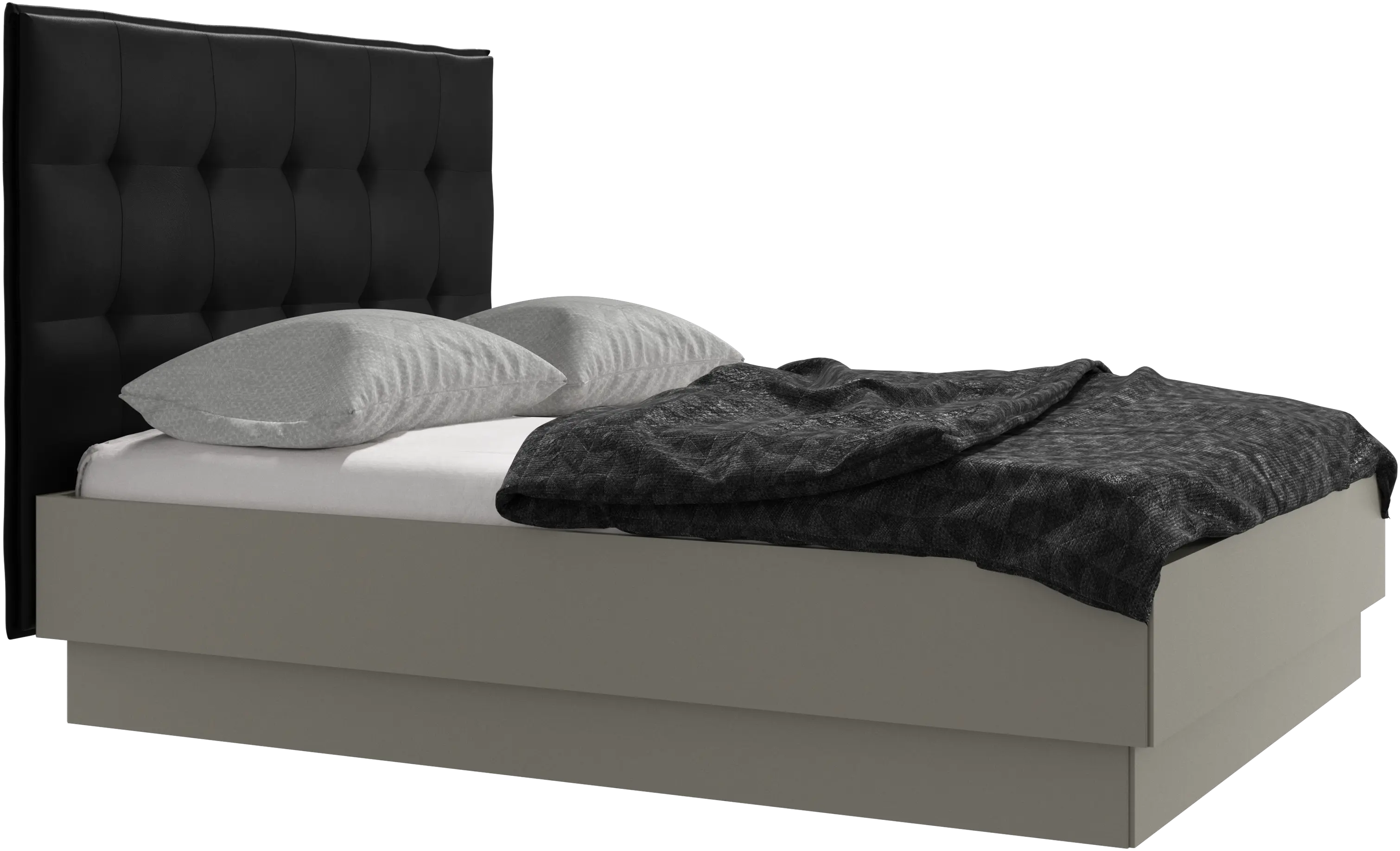Lugano storage bed with lift-up frame and slats, excl. mattress
