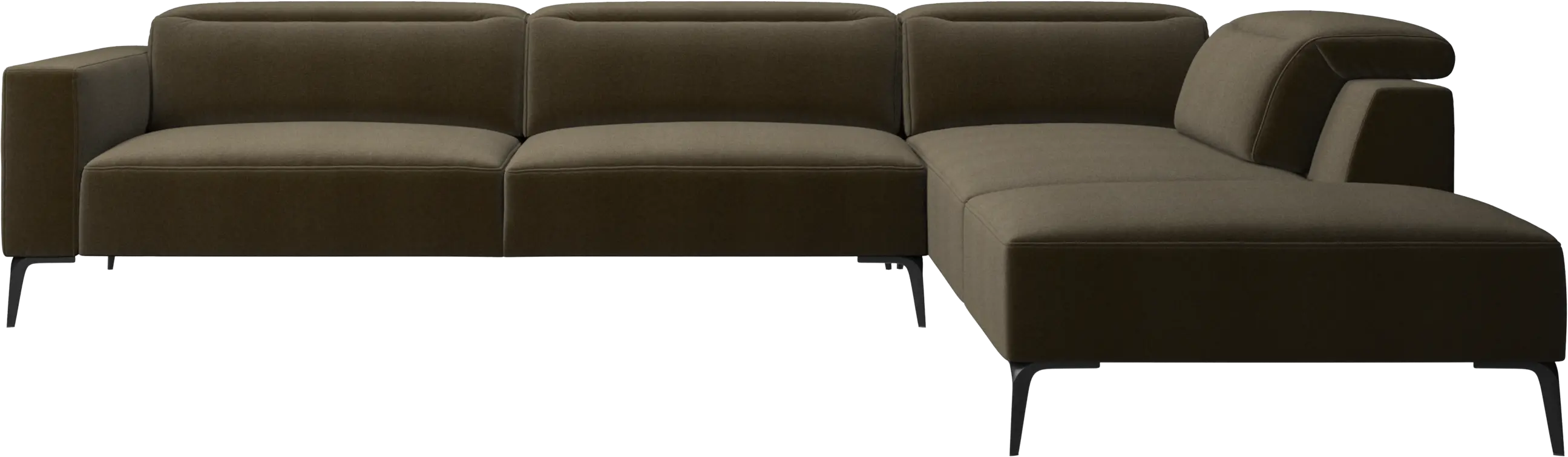 Zürich corner sofa with lounging unit
