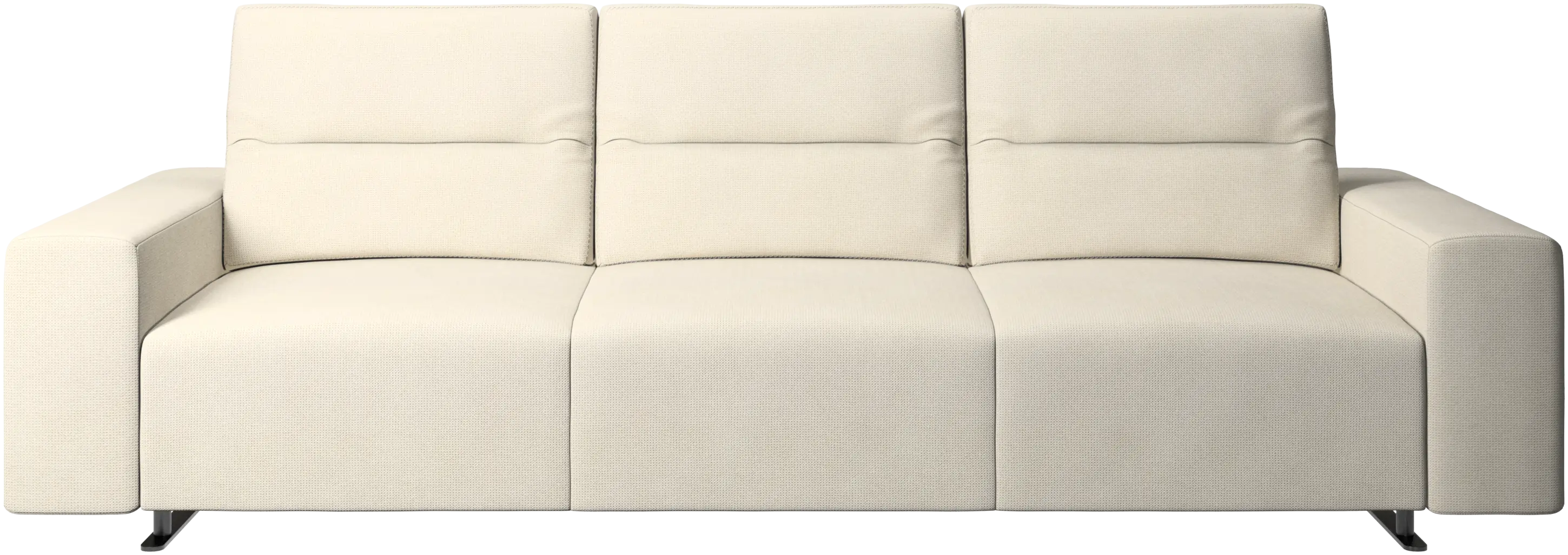 Hampton sofa with adjustable back and storage on the right side
