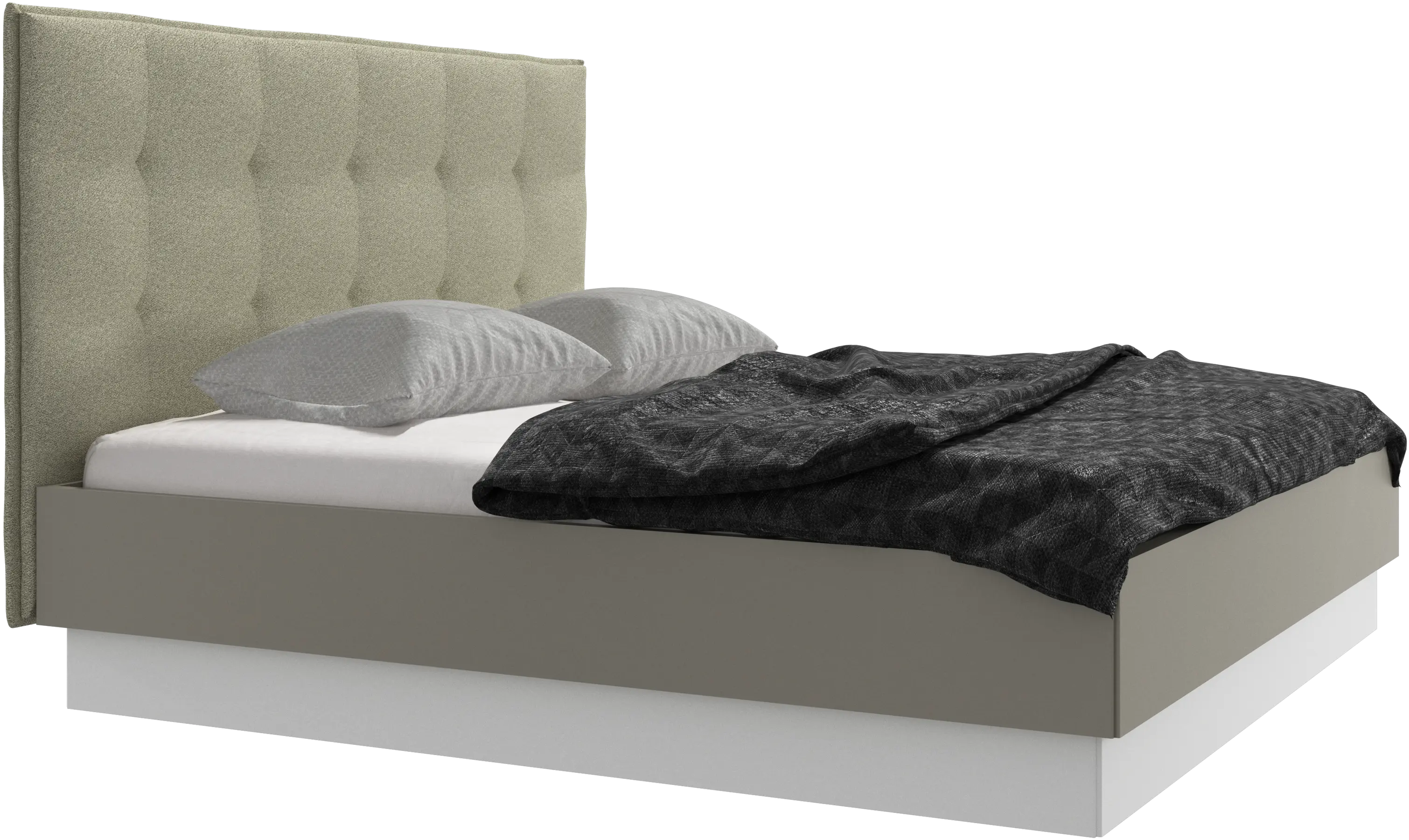 Lugano storage bed with lift-up frame and slats, excl. mattress