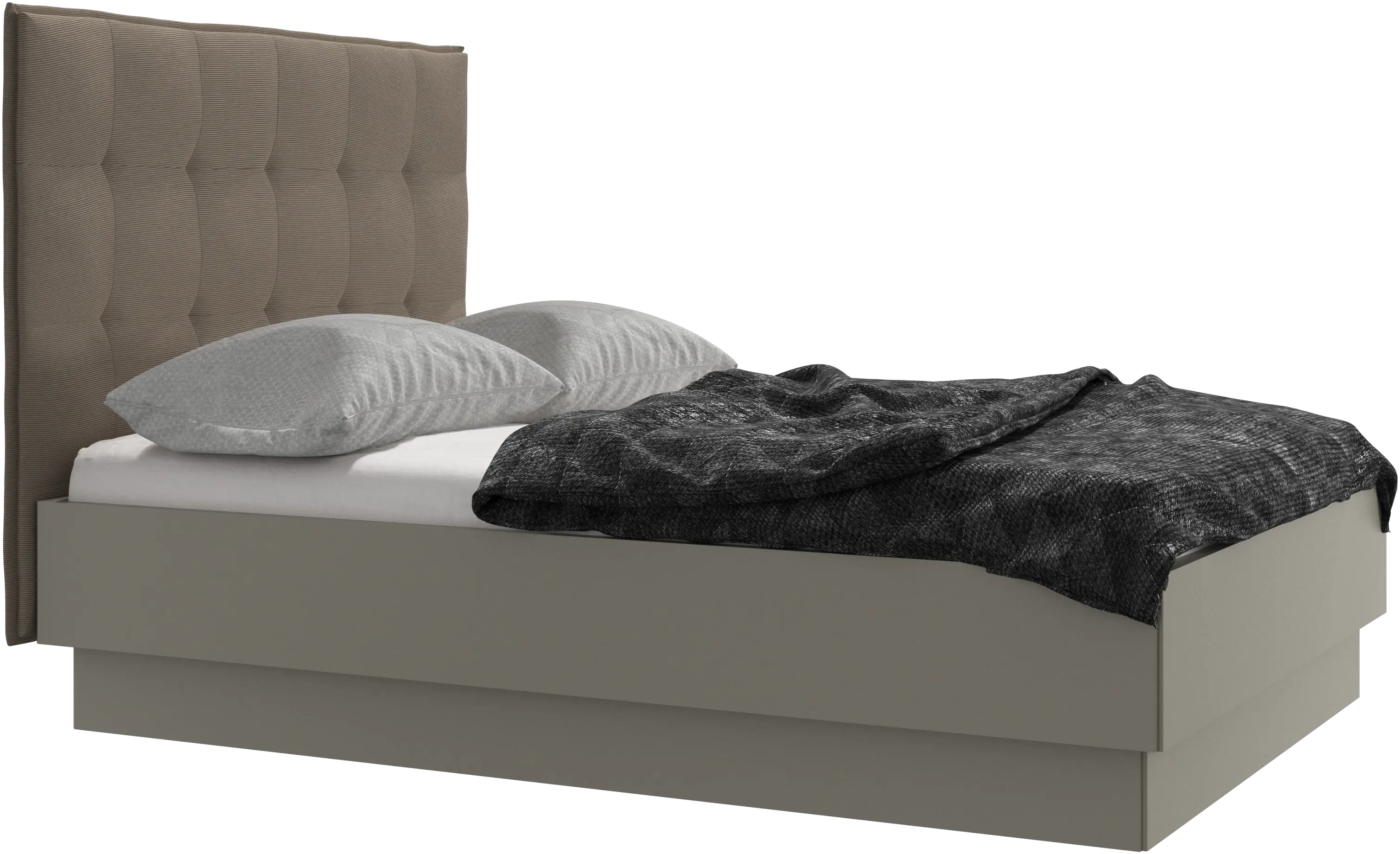 Cama con canapé Lugano, estructura elevable y tablado, no incluye colchón