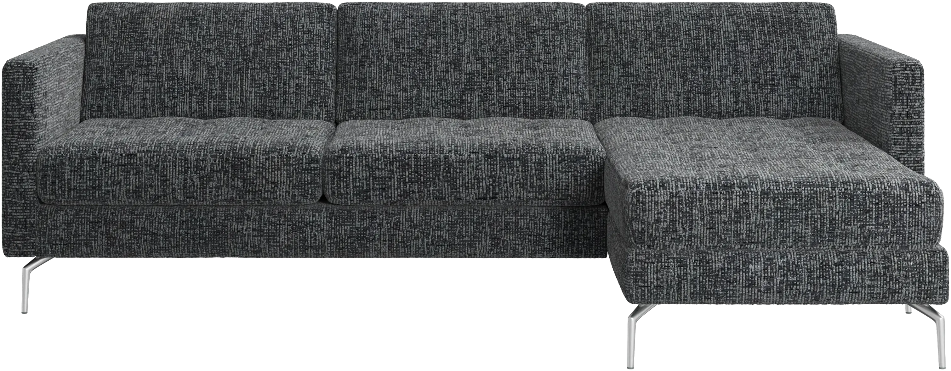 Osaka sofa with resting unit, tufted seat