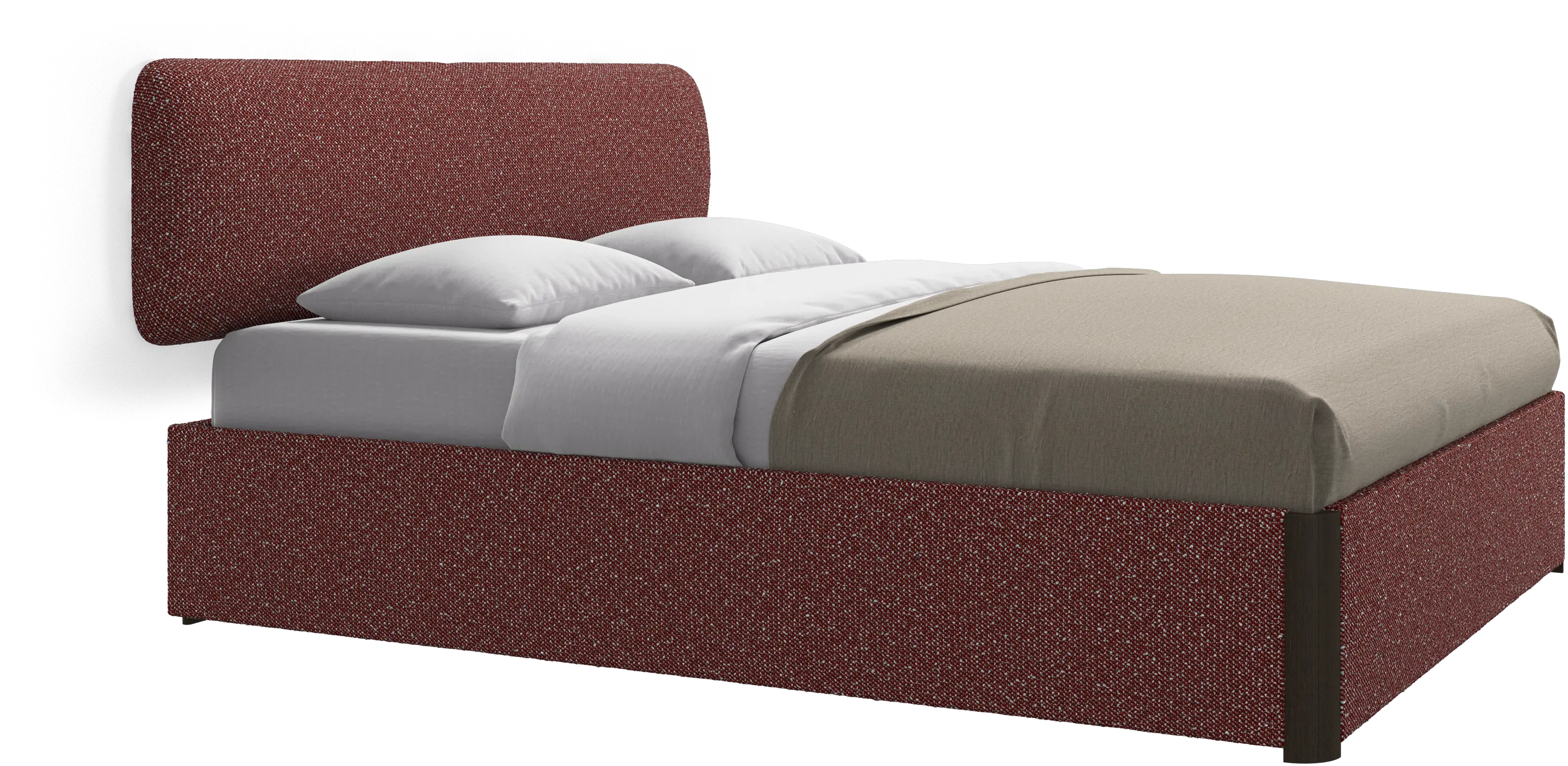 Element bed, wall-mounted headboard, with slats and storage solution, excl. mattress