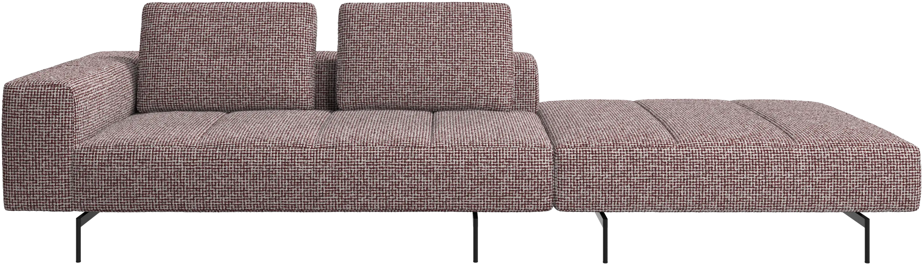 Amsterdam sofa with footstool on right side