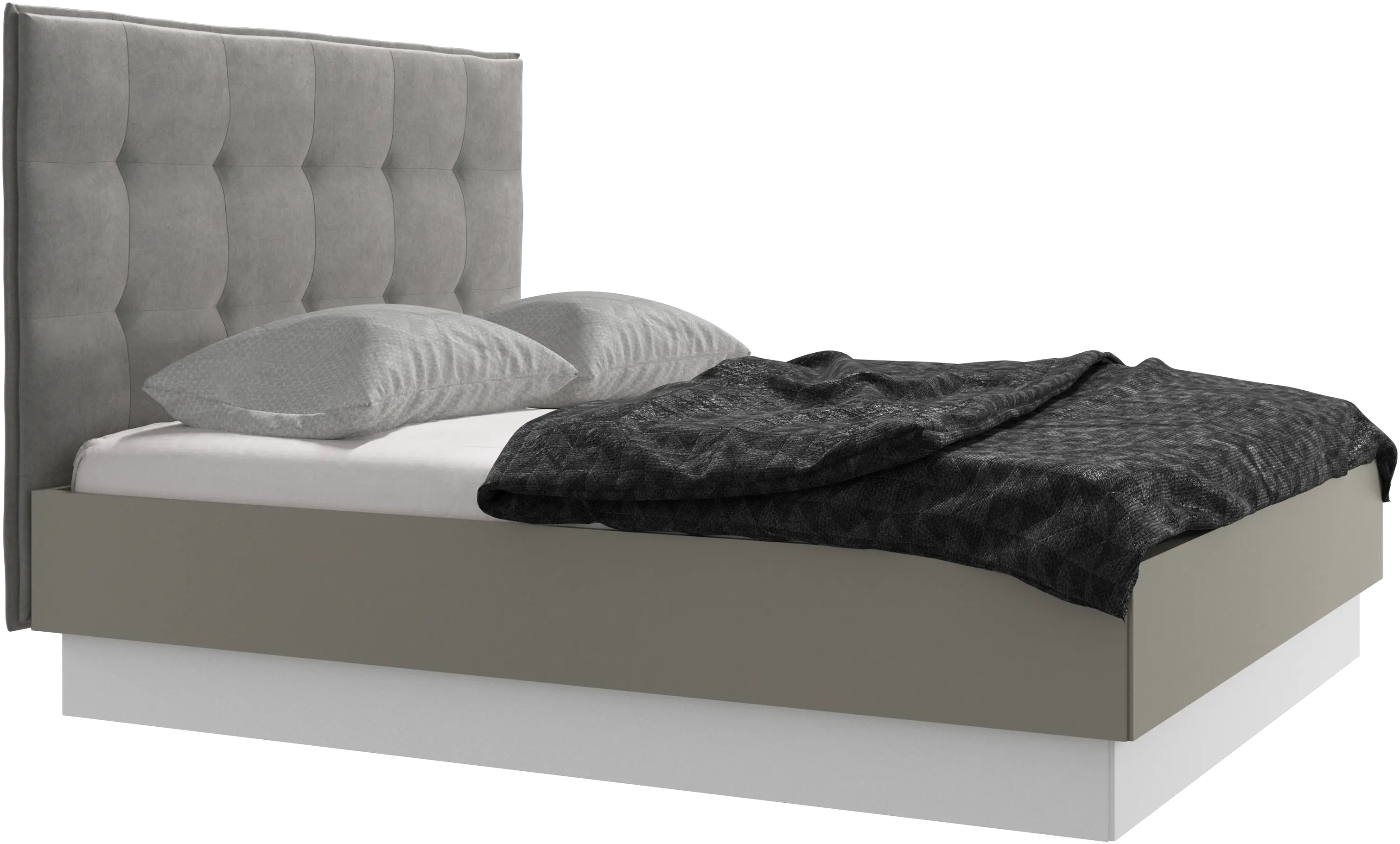 Lugano storage bed with lift-up frame and slats, excl. mattress