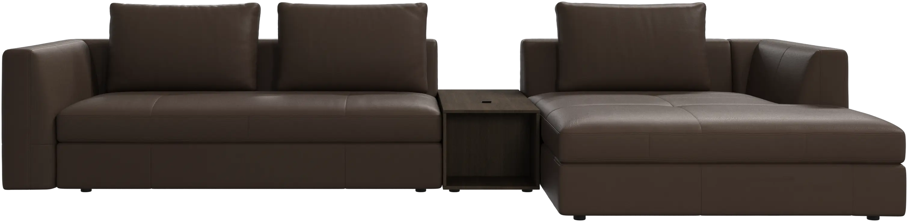 Bergamo chaise longue sofa with storage