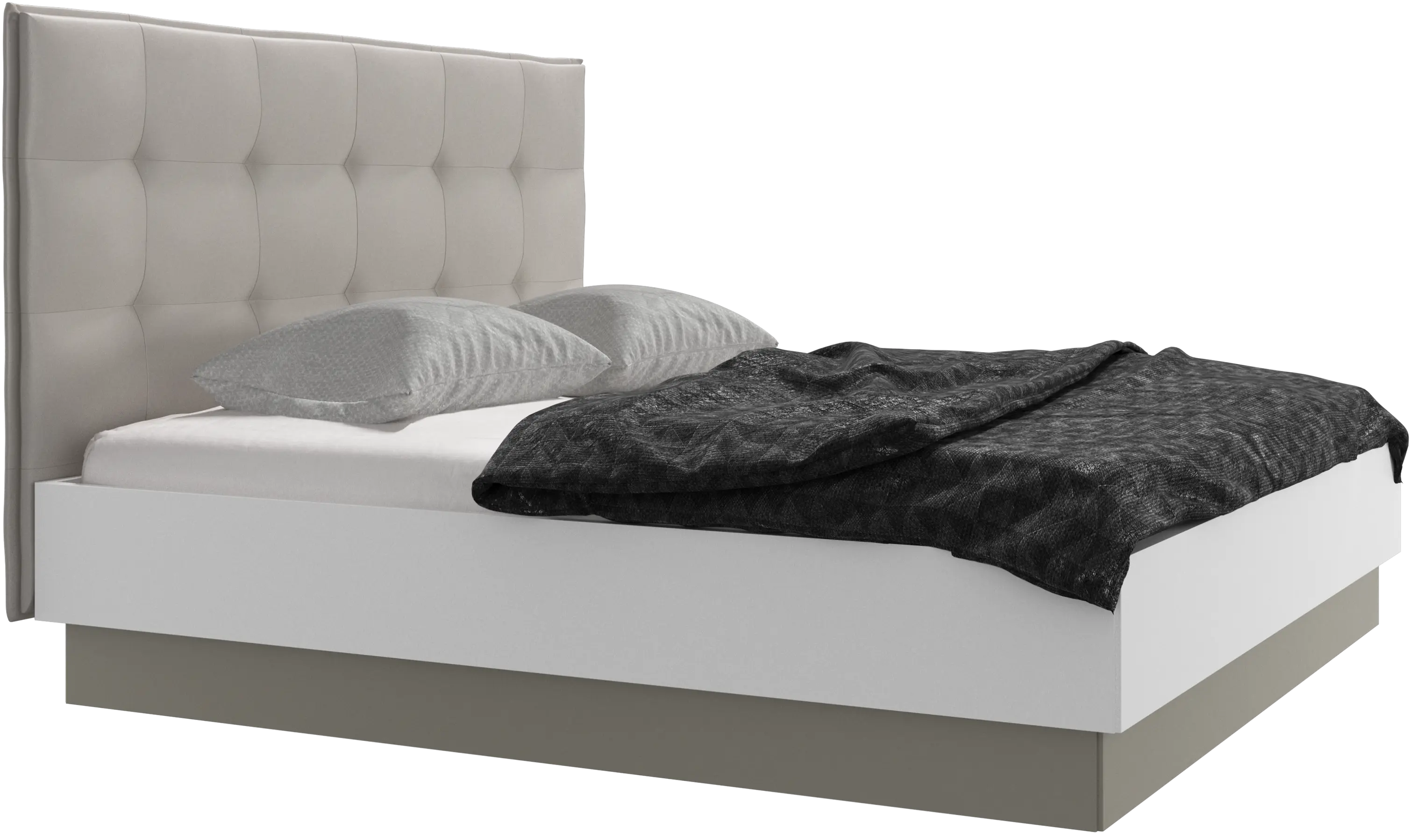 Lugano storage bed with lift-up frame and slats, excl. mattress