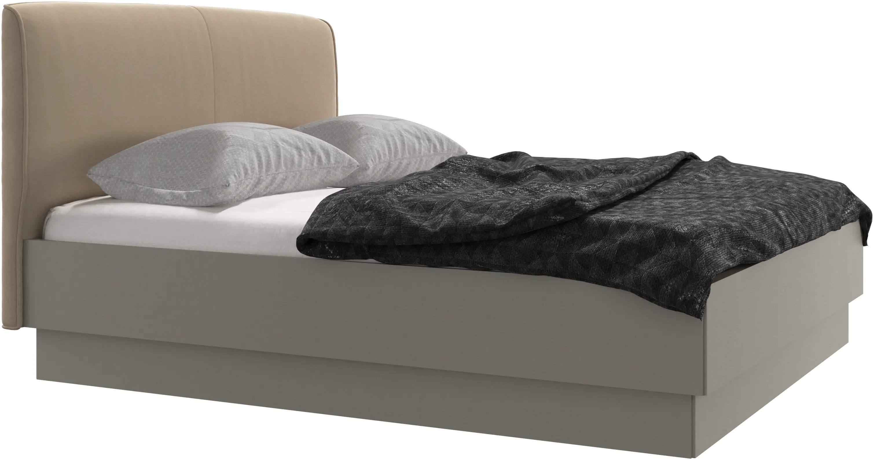 Houston, upholstered bed with storage