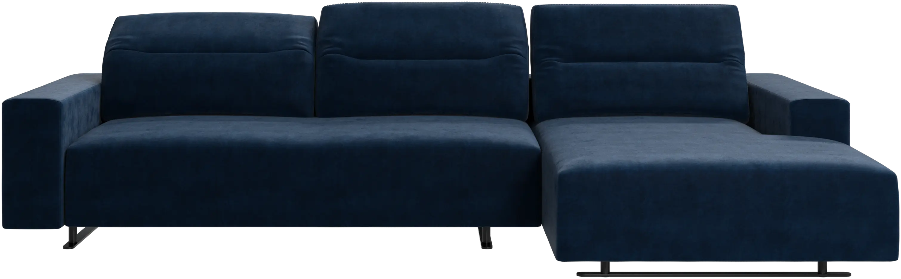 Hampton sofa with adjustable back, resting unit and storage both sides