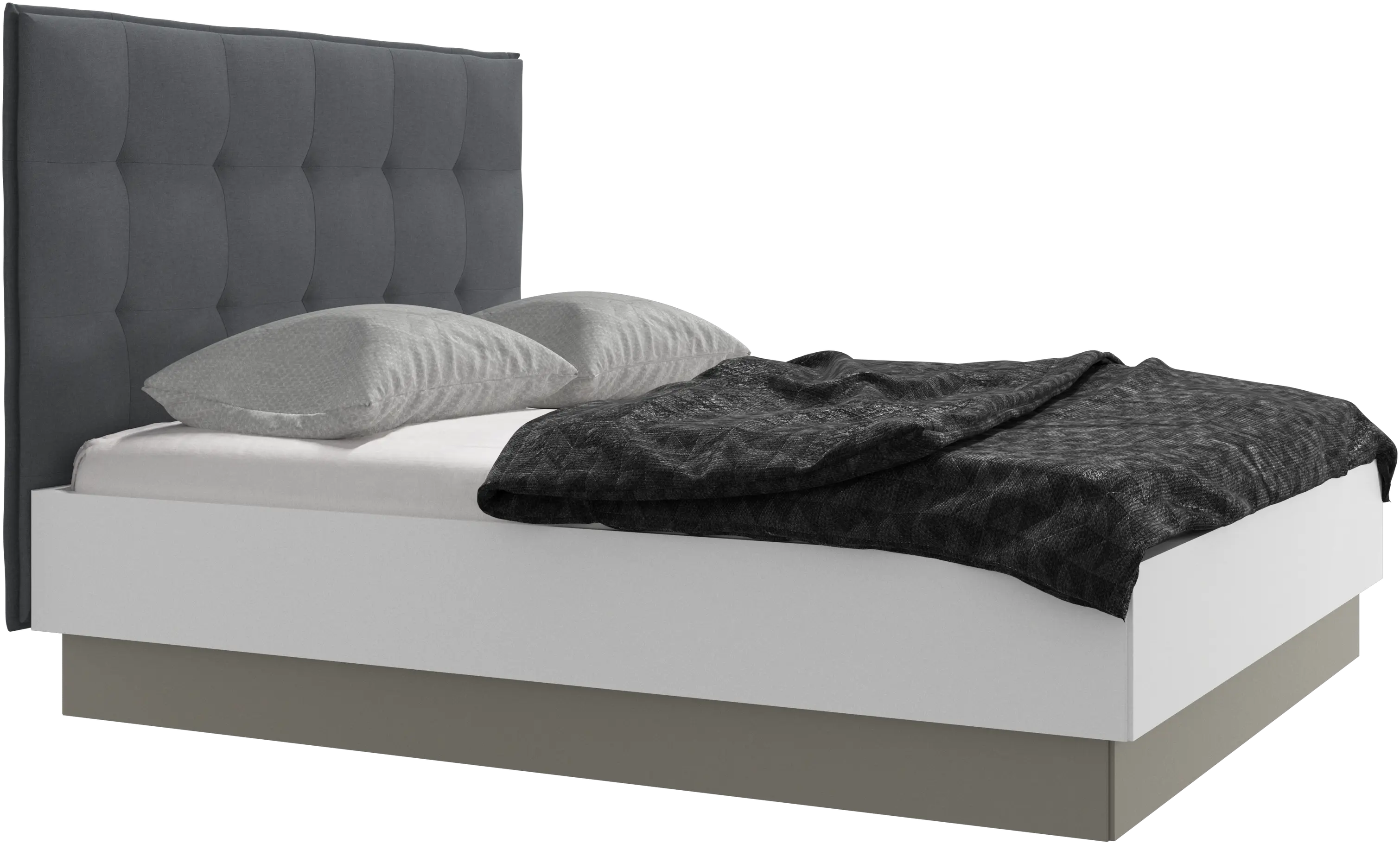 Lugano Bett mit Lattenrost und Staufach unter hochklappbarer Liegefläche, Matratze gegen Aufpreis