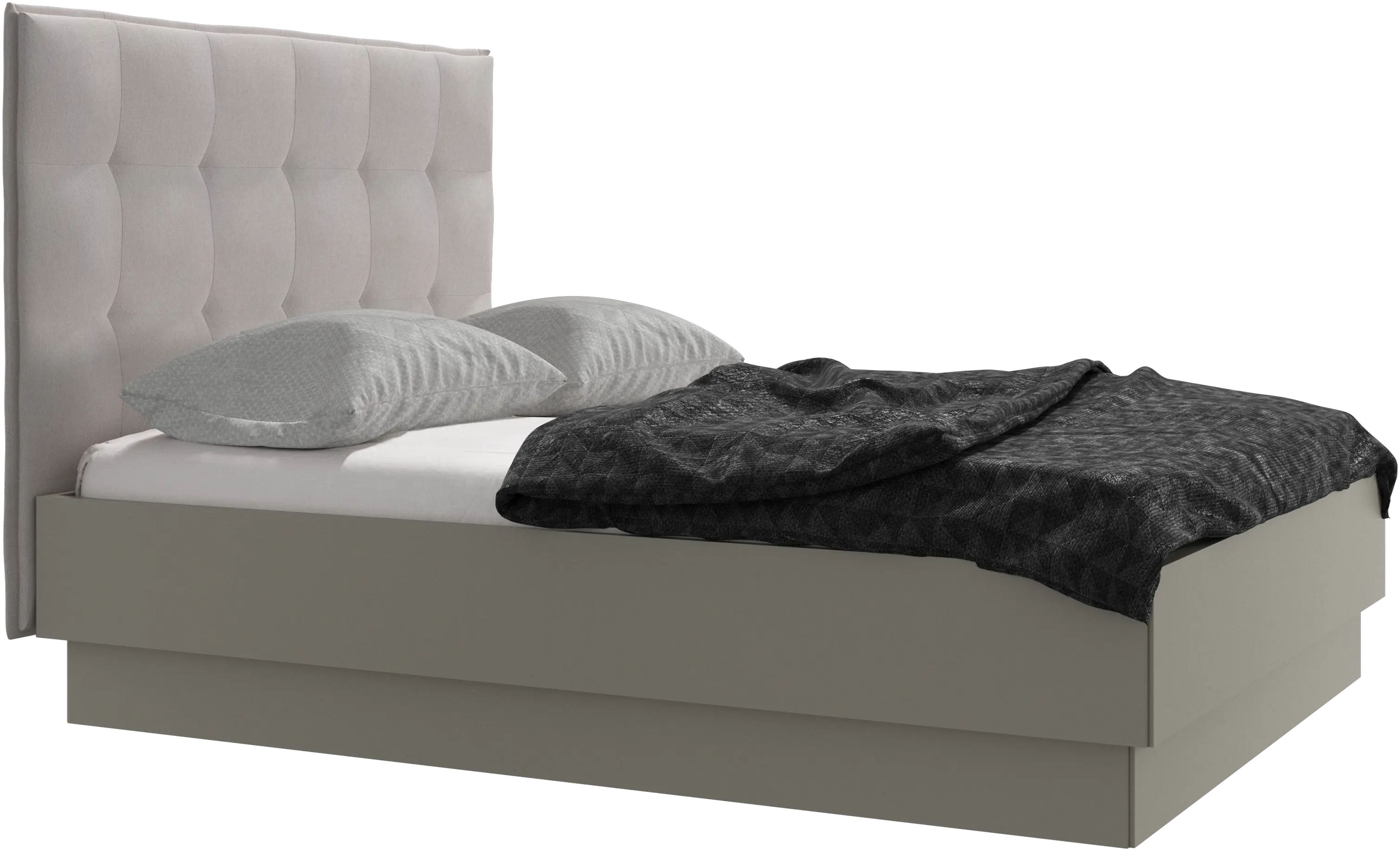 Lugano storage bed with lift-up frame and slats, excl. mattress