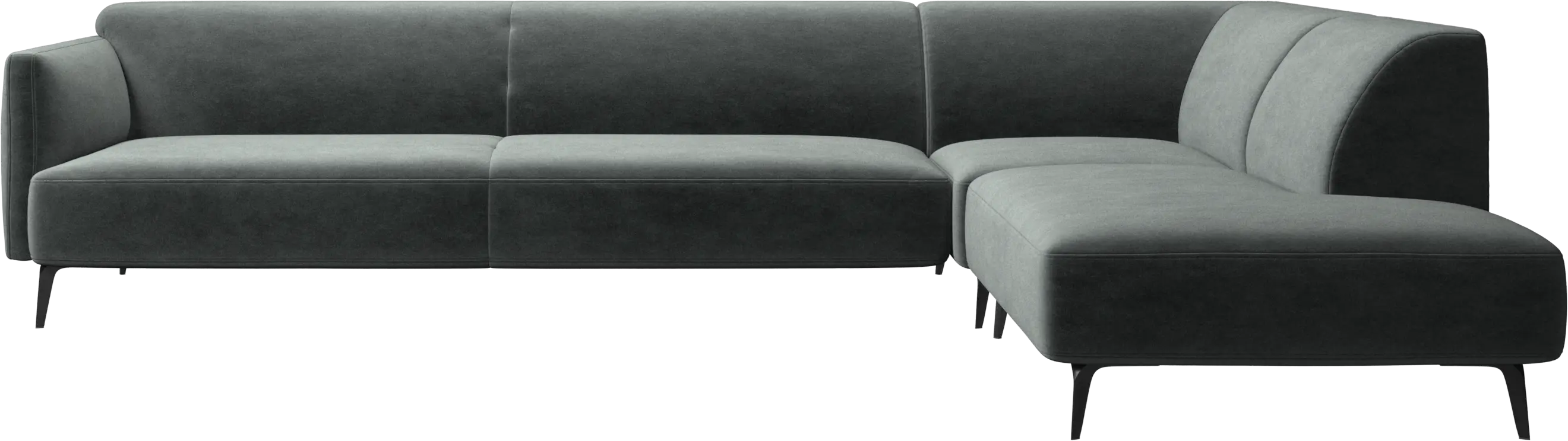 Modena corner sofa with lounging unit